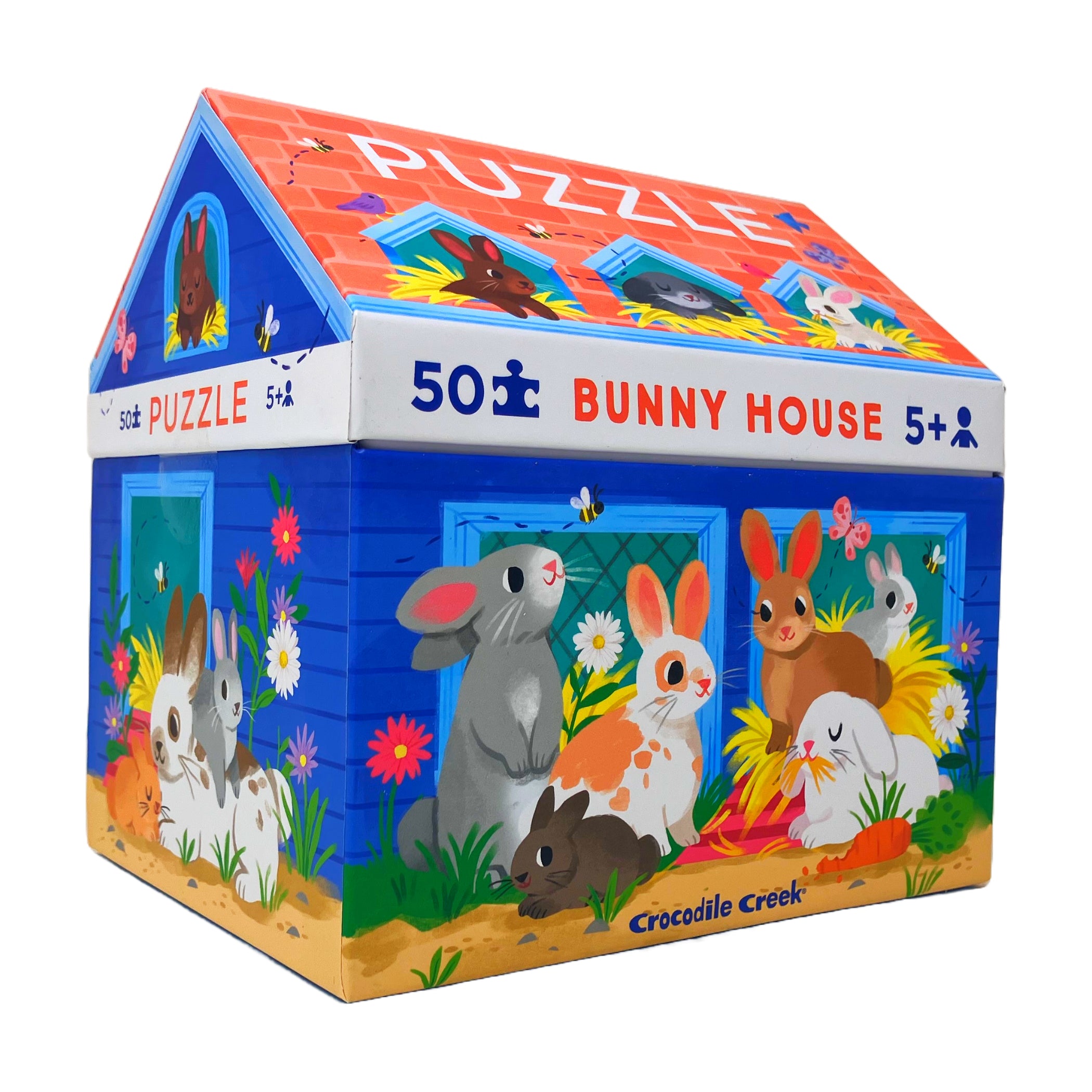 Bunny House Puzzle - Whimsical 50 pc Jigsaw - Image 4