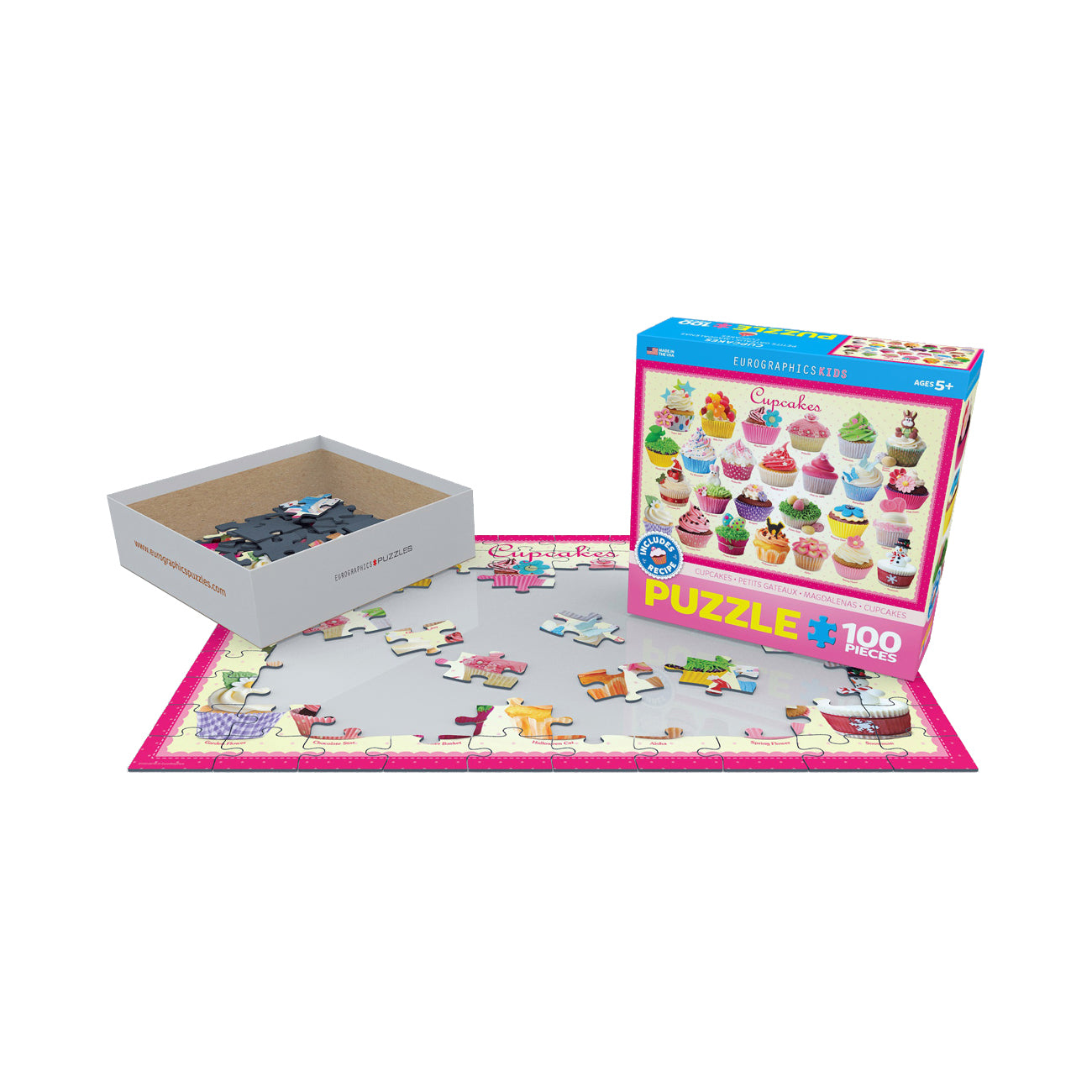 Sweet Delight Cupcakes Puzzle Playset - 100 Pieces - Image 3