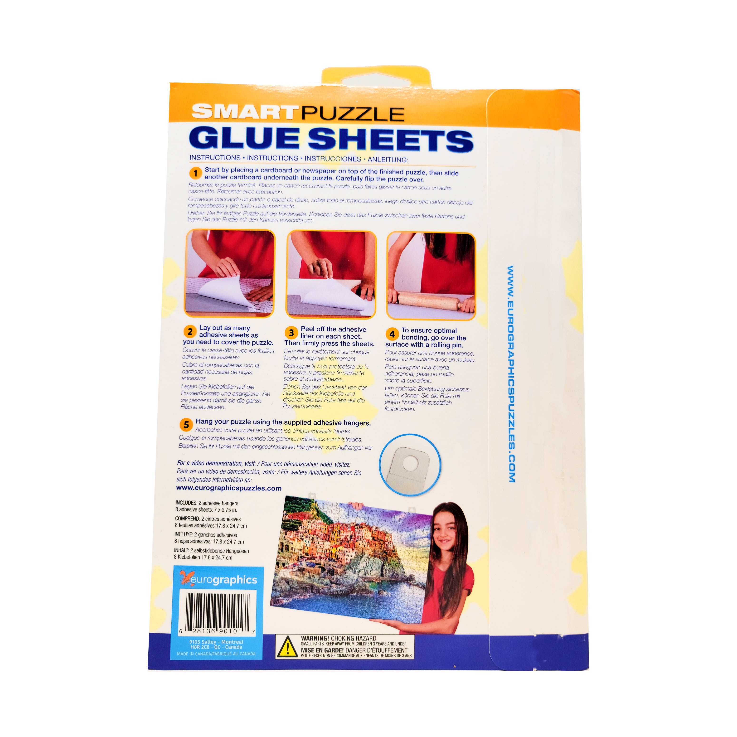 Alternative view of Smart Puzzle Glue Sheets - Easy Wall Display Solution