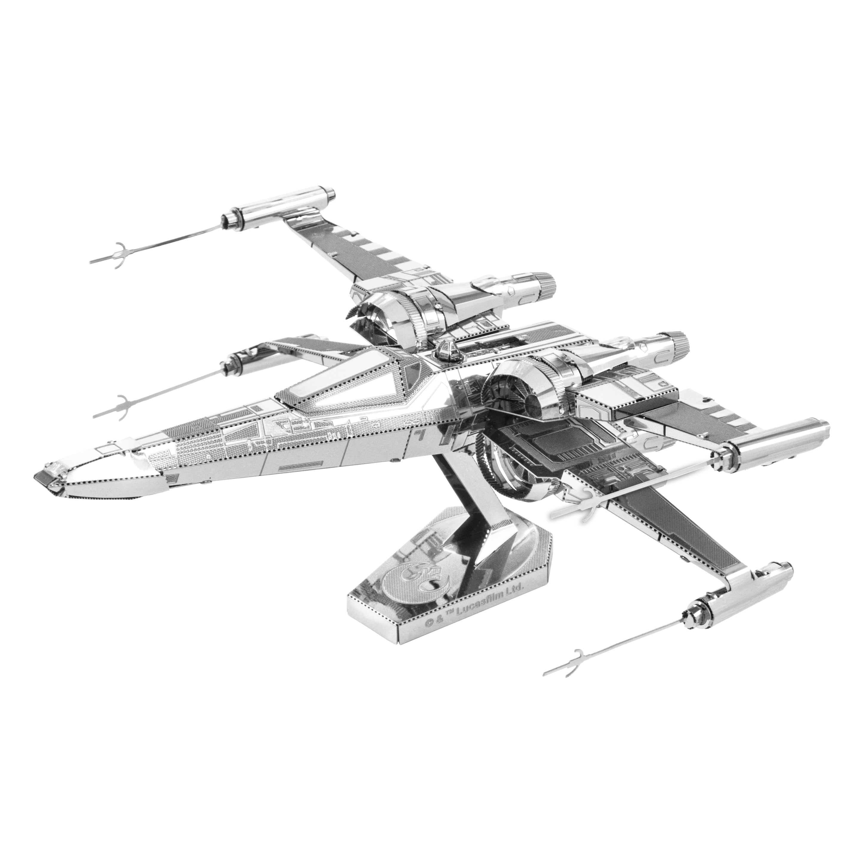 Alternative view of Star Wars Episode 7 Poe Dameron's X-Wing Fighter 3D Metal Model Kit