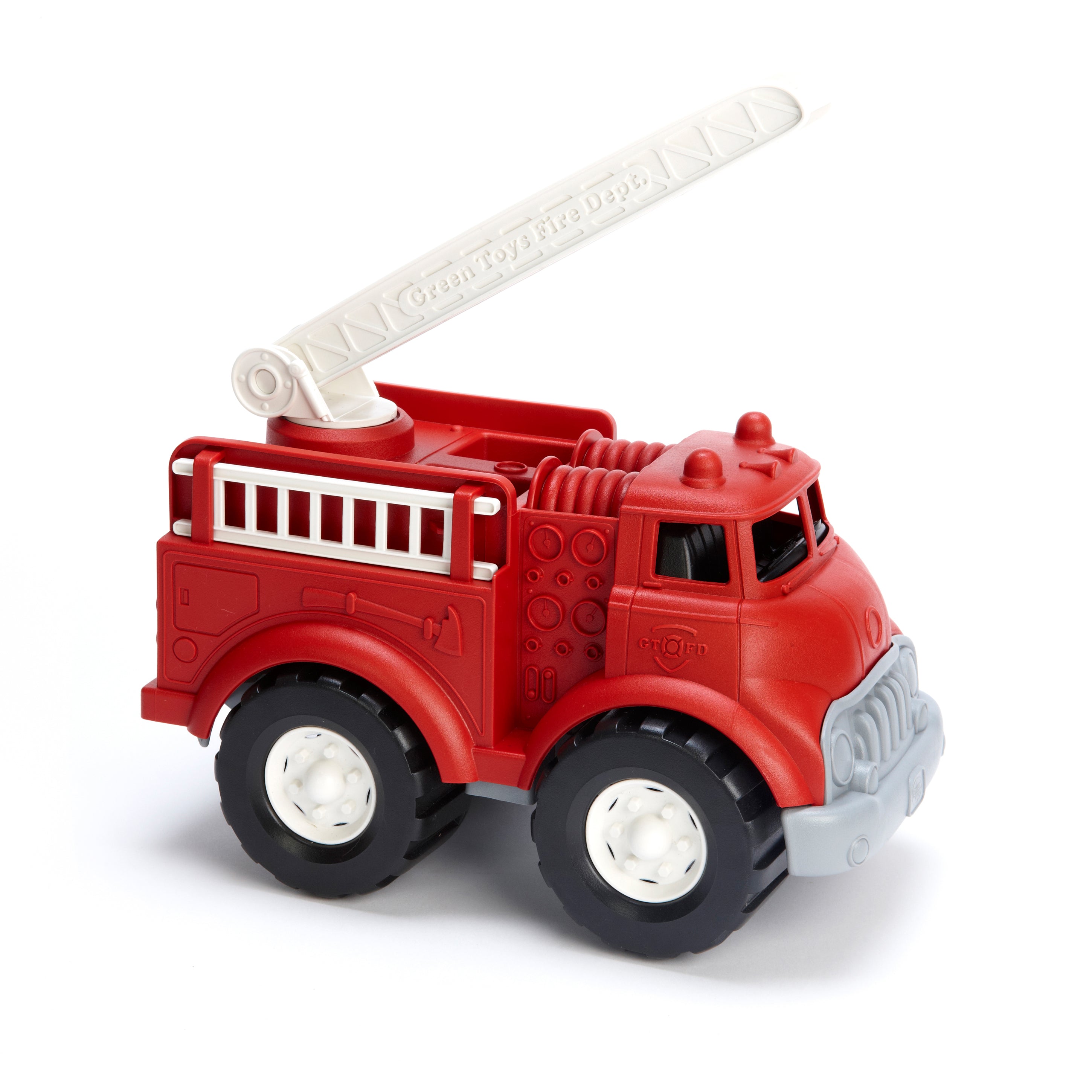 Green Toys Eco-Friendly Fire Truck with Rotating Ladders - Image 3