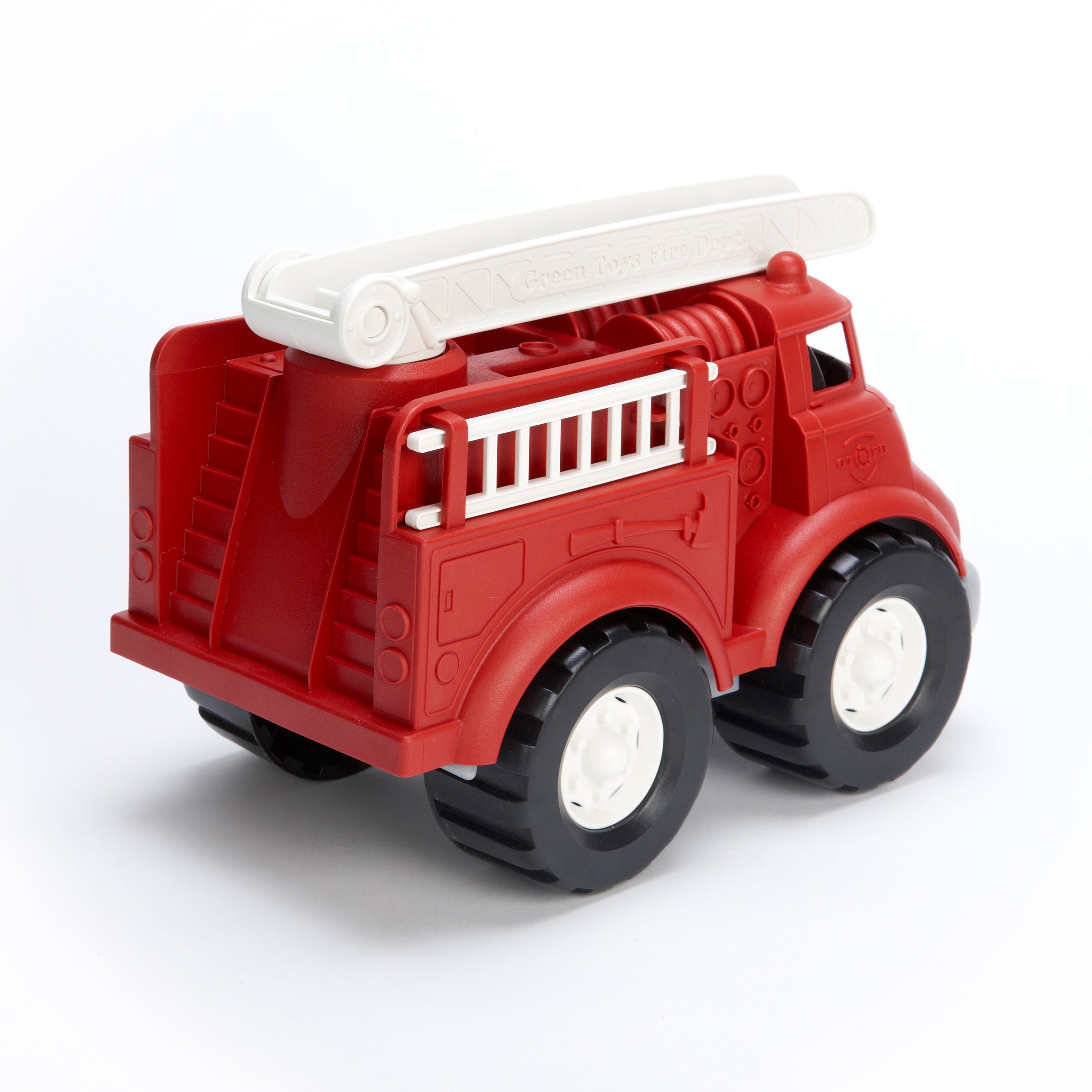 Green Toys Eco-Friendly Fire Truck with Rotating Ladders - Image 4