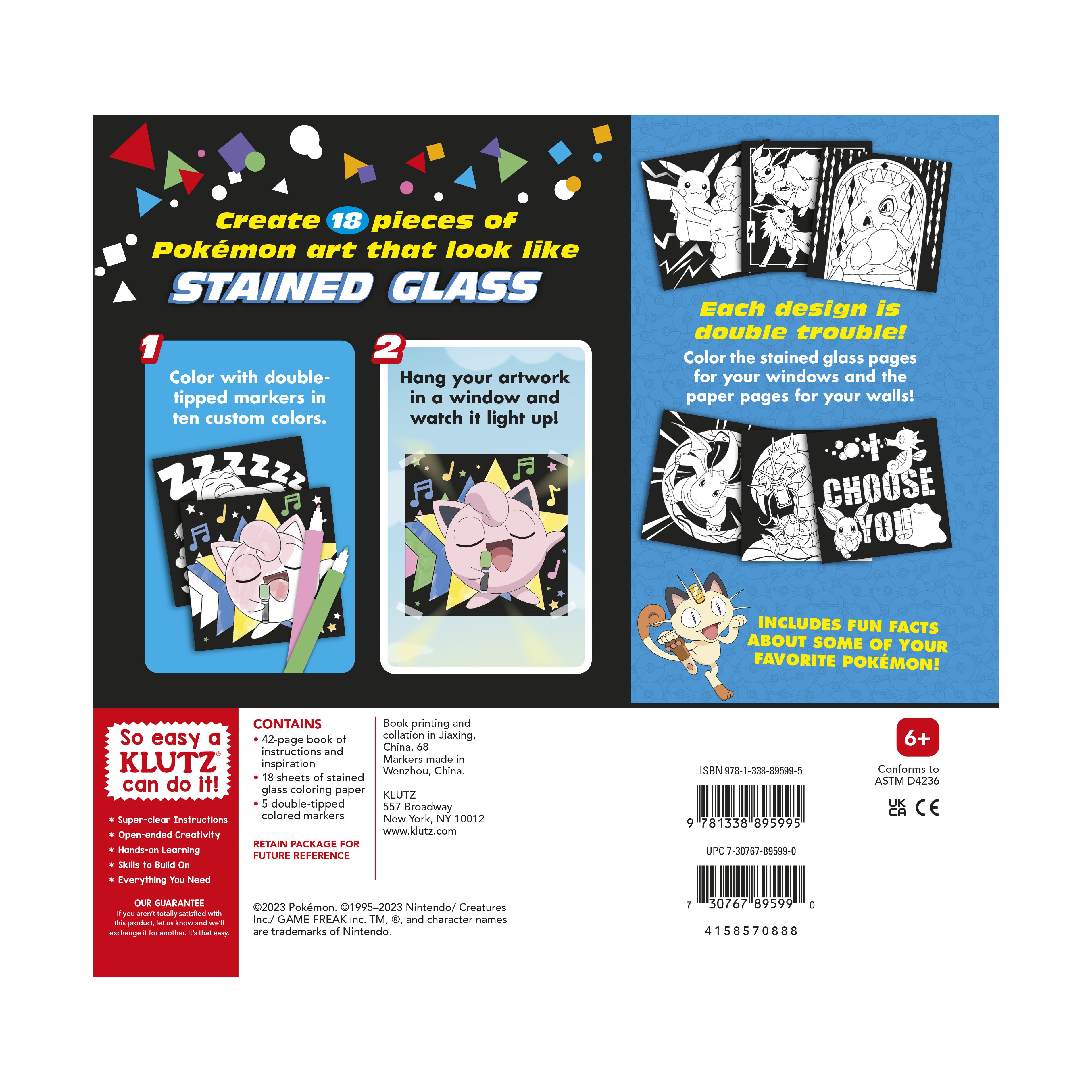 Alternative view of Pokemon Stained Glass Art Coloring Kit