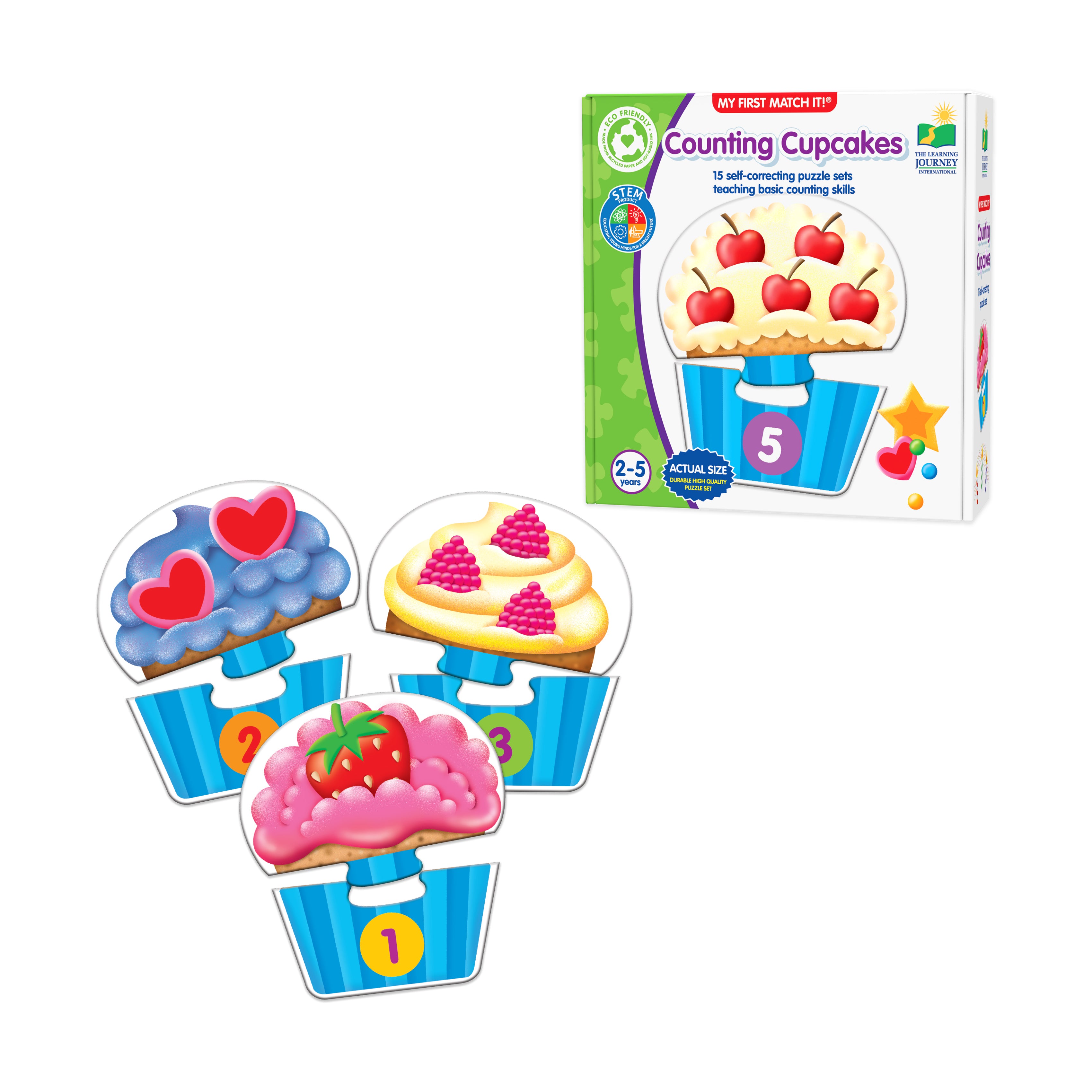 My First Match It! Counting Cupcakes - Early Math Learning Puzzle - Image 3
