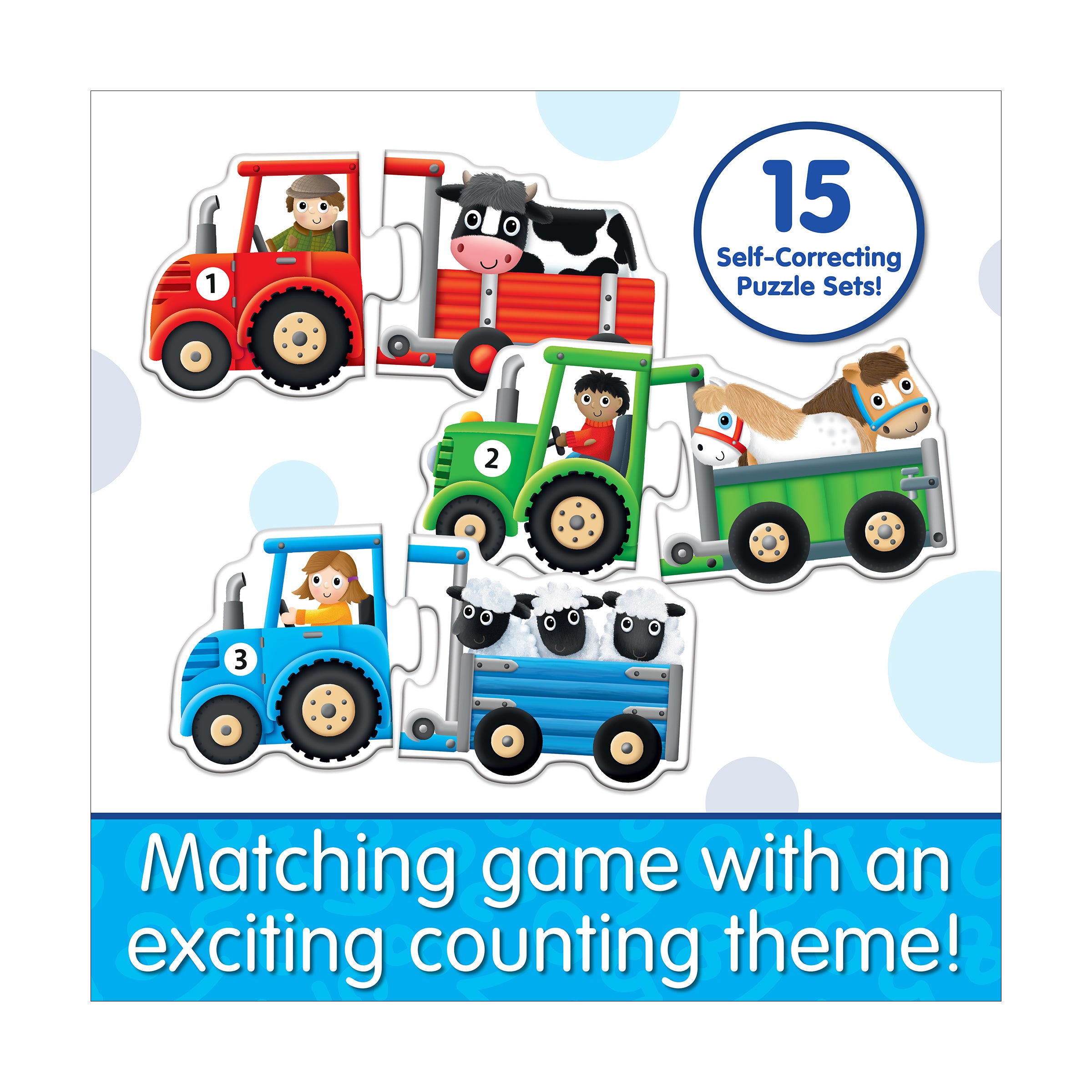 My First Match It! Tractors & Trailers - Colorful Counting Puzzle Set - Image 4