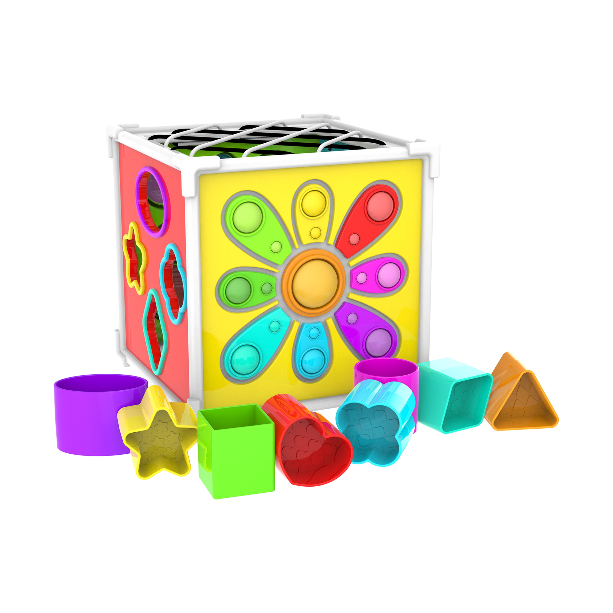 Early Learning Pop & Discover Activity Cube - Multisensory Exploration Toy - Image 2