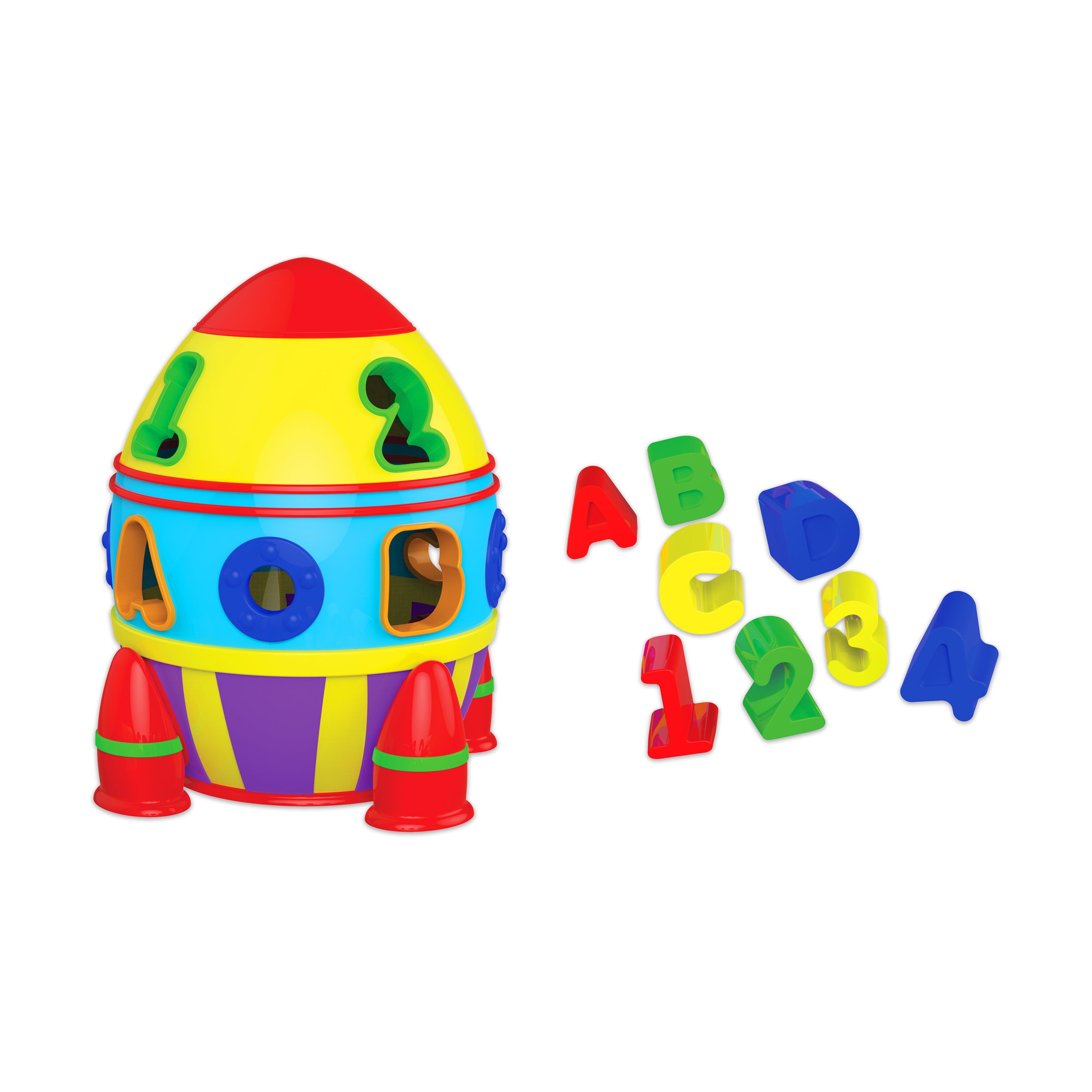 Early Learning Rocket Shape Sorter - Multicolor - Image 2