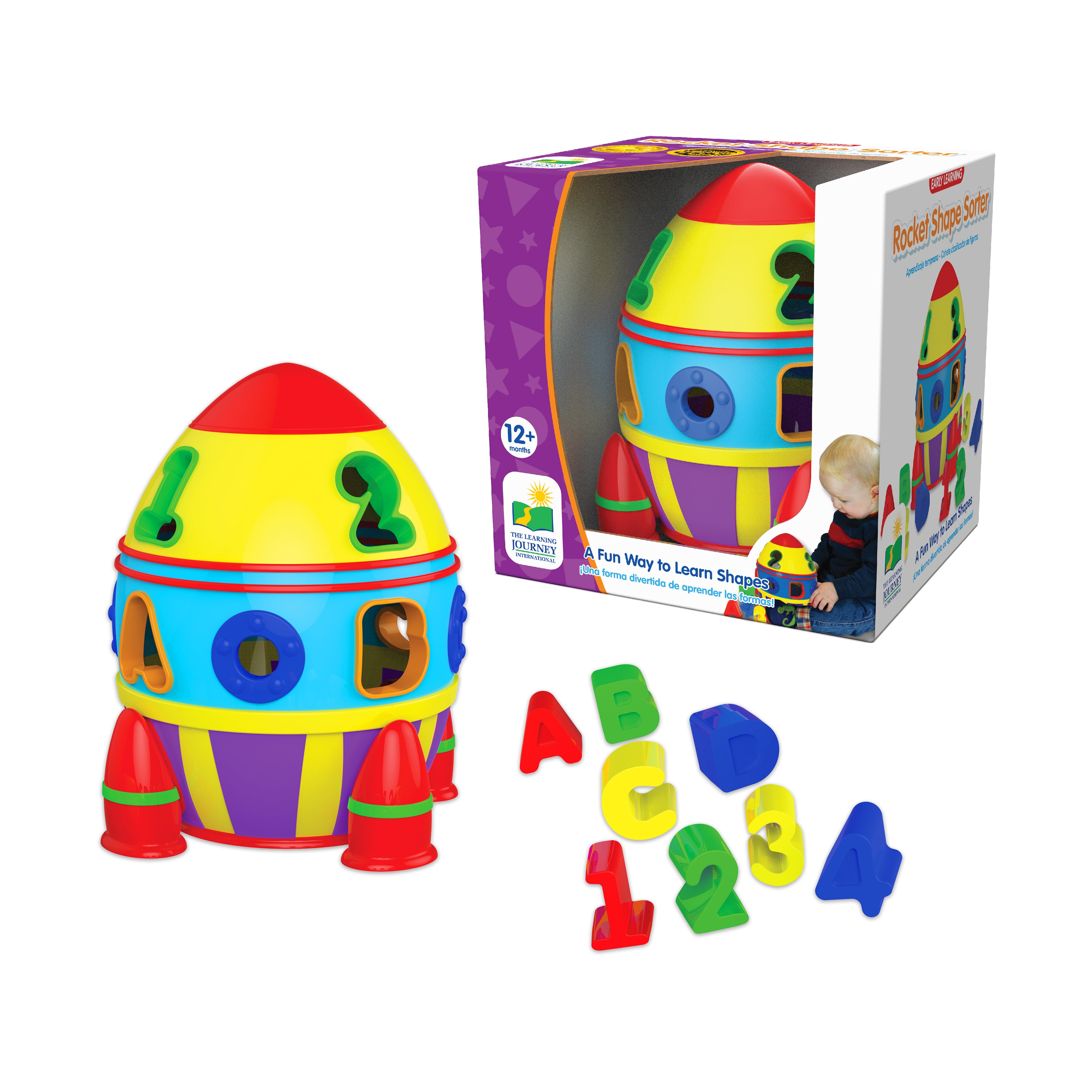 Early Learning Rocket Shape Sorter - Multicolor - Image 3