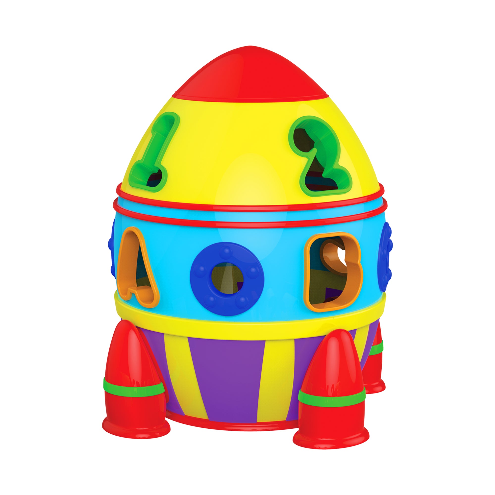 Early Learning Rocket Shape Sorter - Multicolor - Image 4