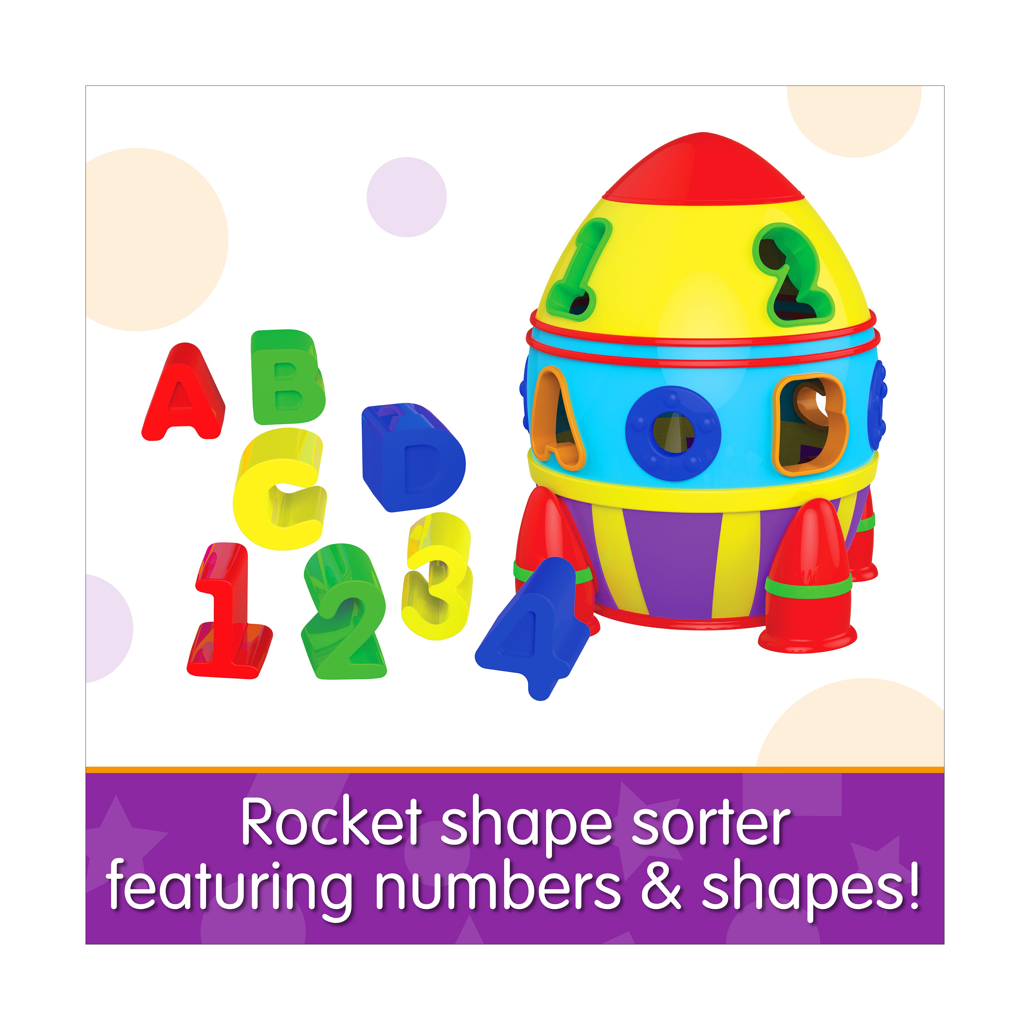 Early Learning Rocket Shape Sorter - Multicolor - Image 5