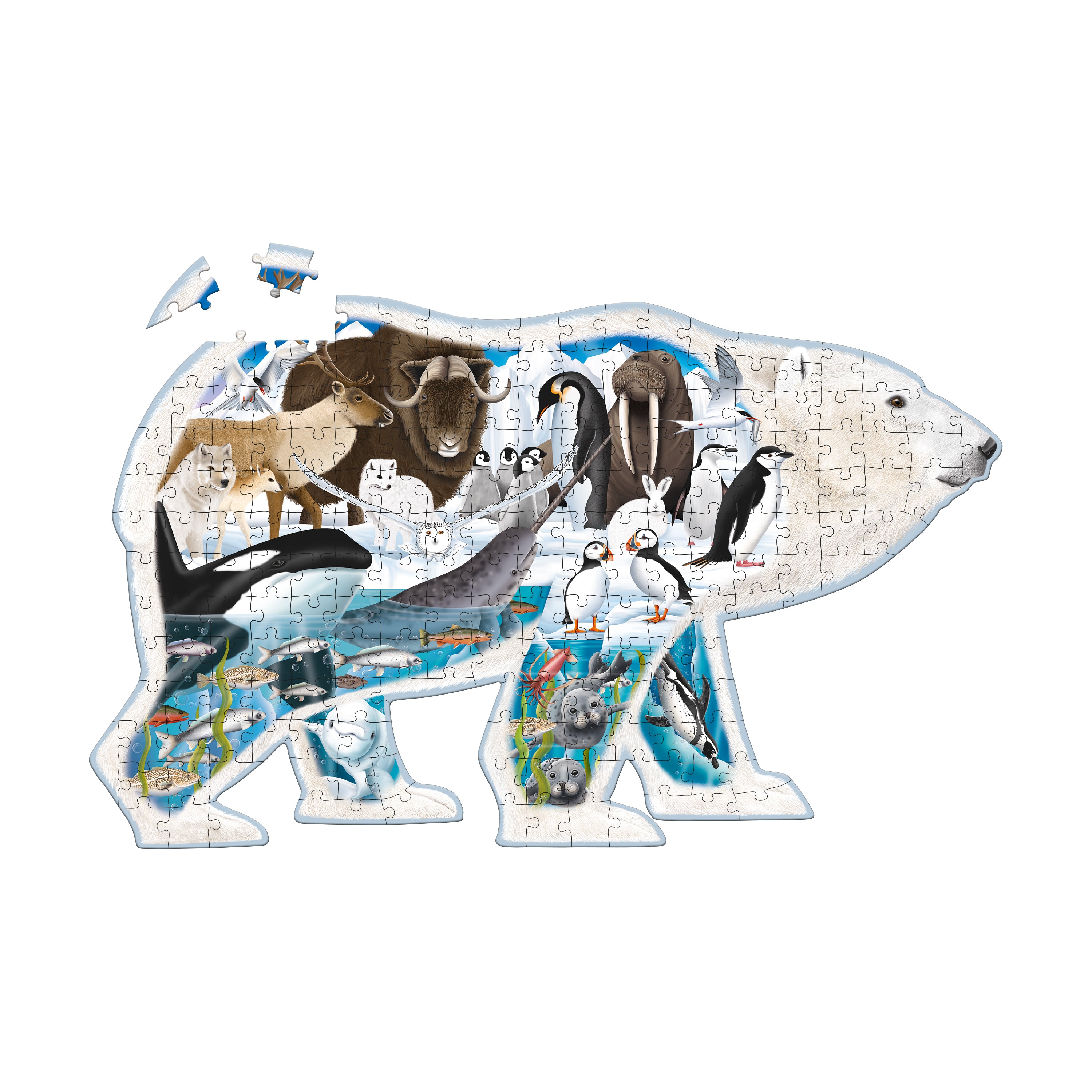 Alternative view of Wildlife World Arctic Explorer Polar Bear Puzzle - 200 pcs