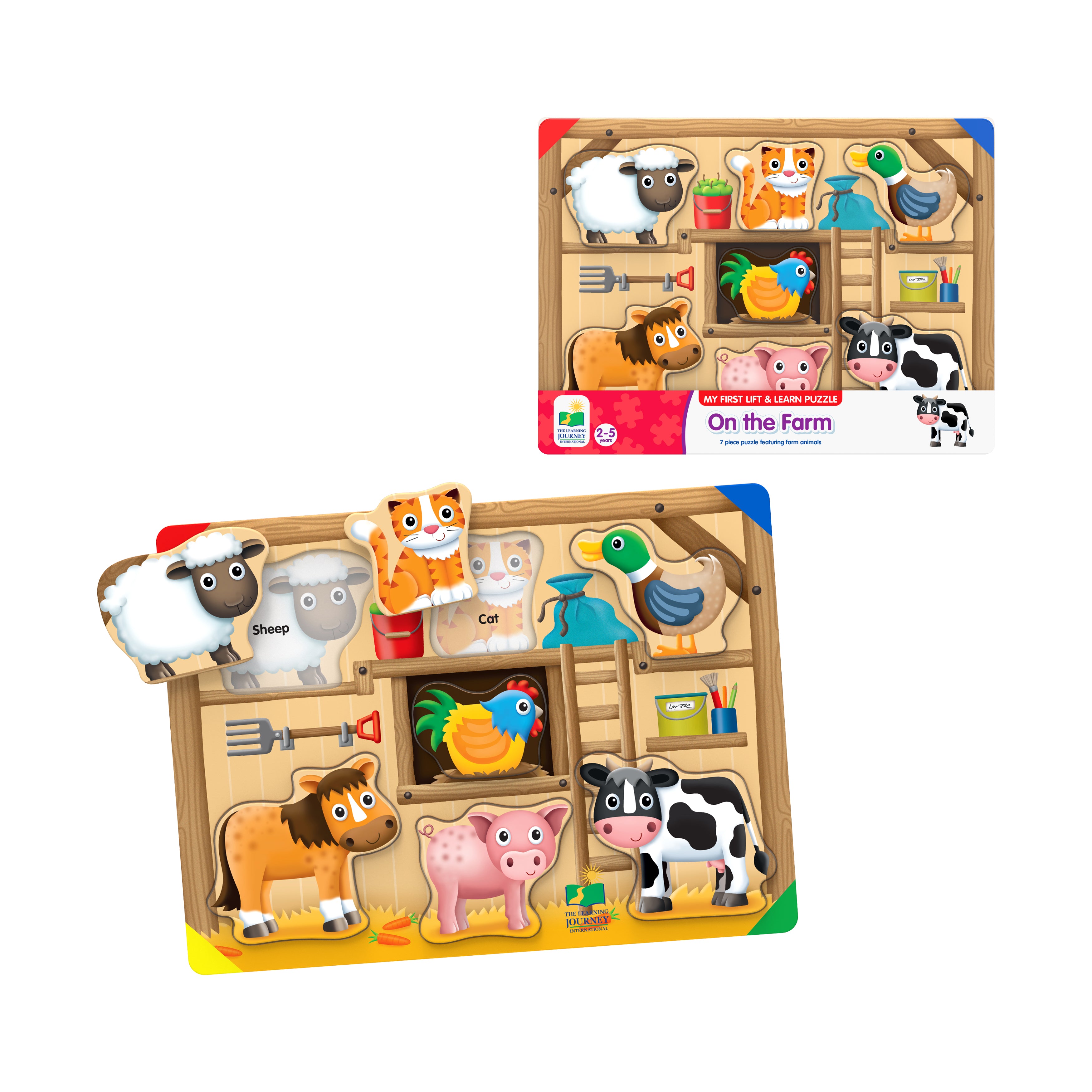 My First Lift & Learn Puzzle - On the Farm - 7 pc - Image 3