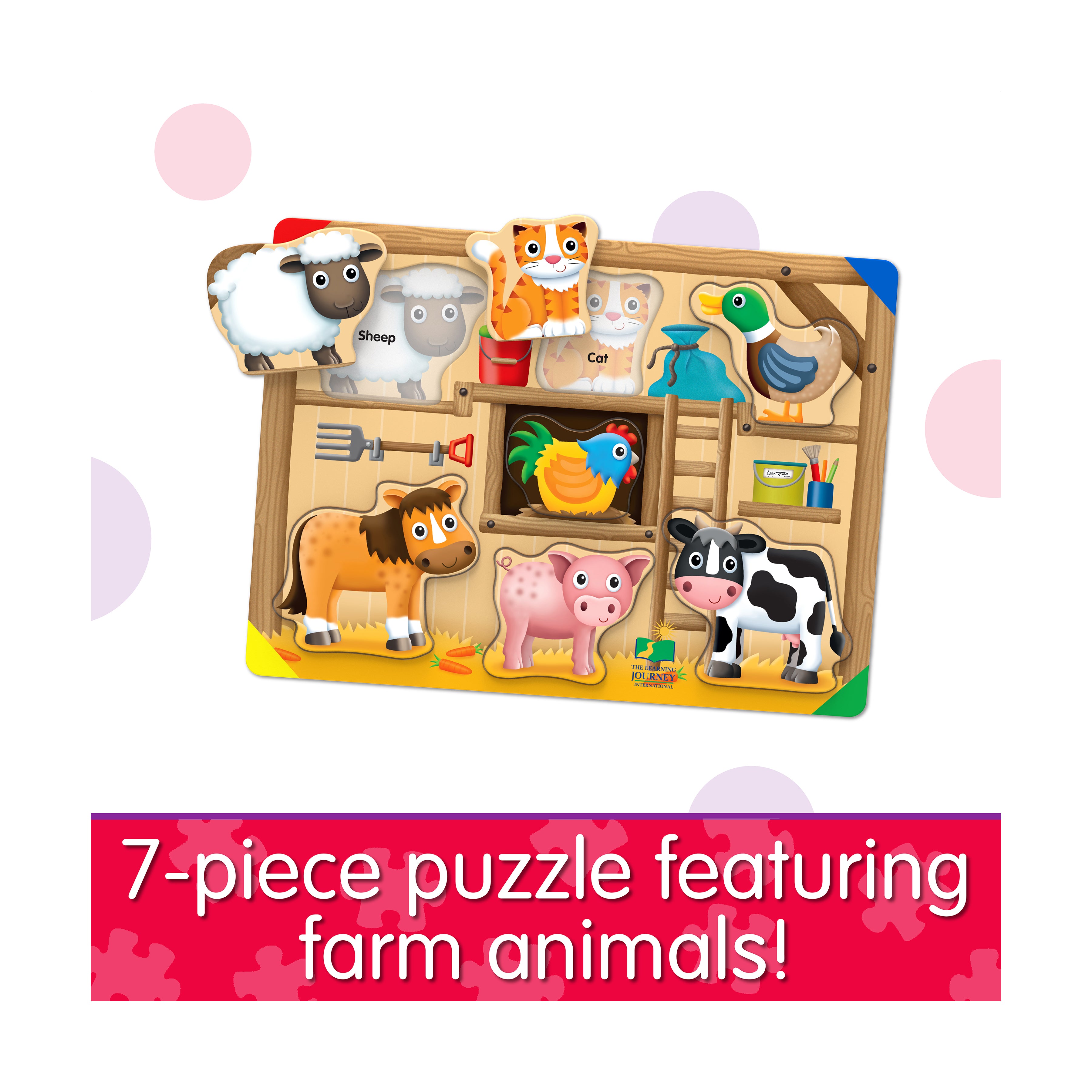 My First Lift & Learn Puzzle - On the Farm - 7 pc - Image 4