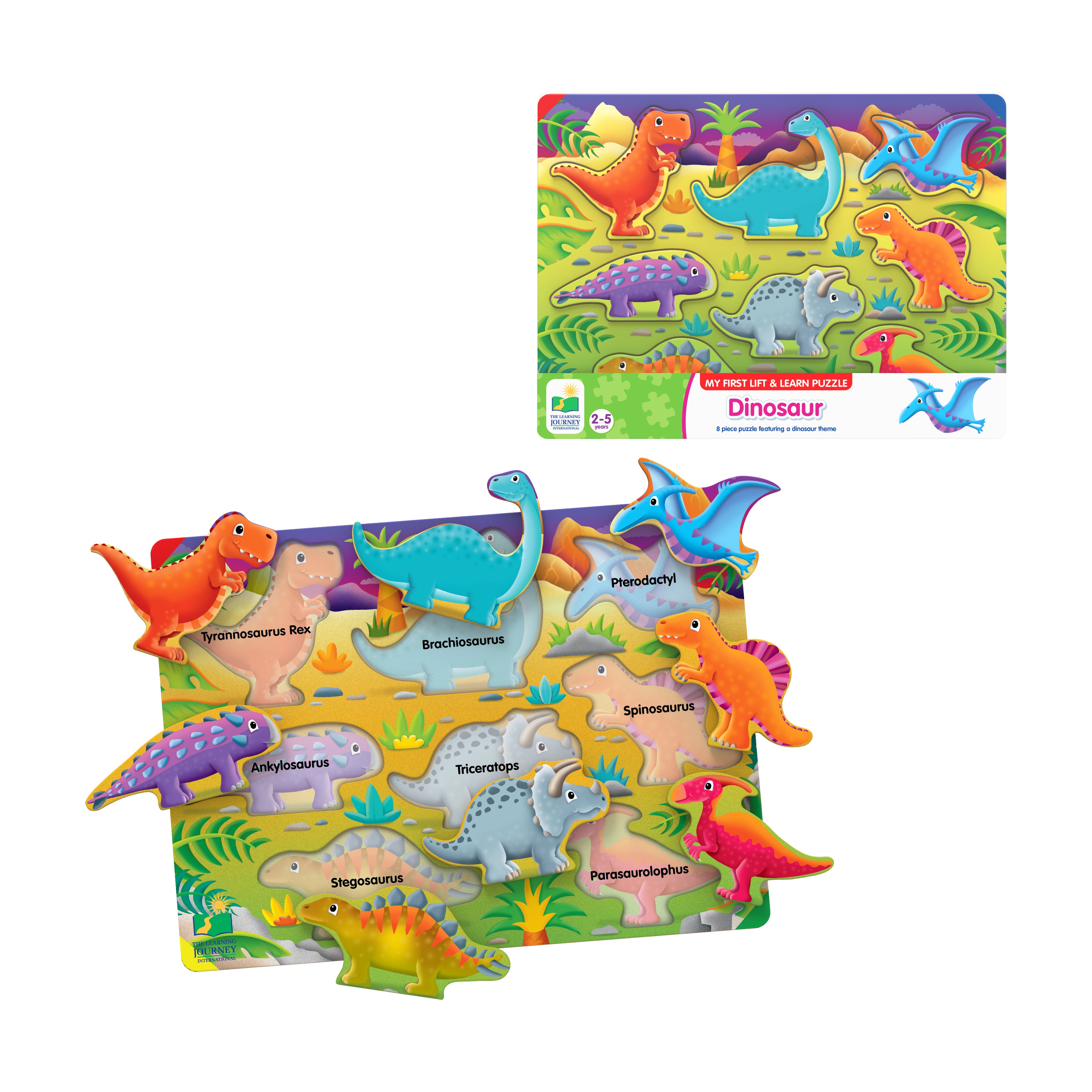 My First Lift & Learn Dinosaur Puzzle - 8 pcs - Image 3