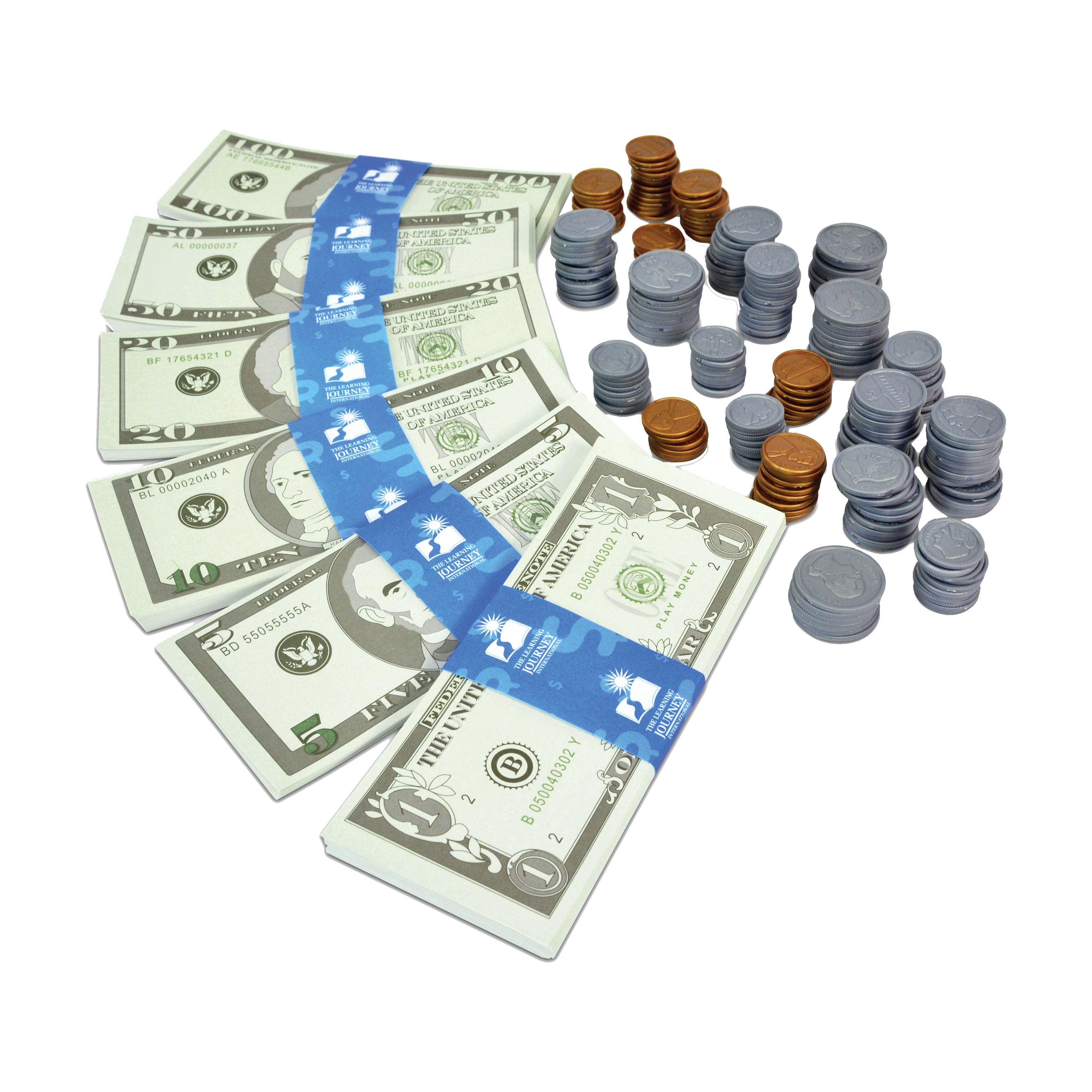 Alternative view of Kids Bank Ultimate Play Money Set - Realistic Toy Cash and Coins
