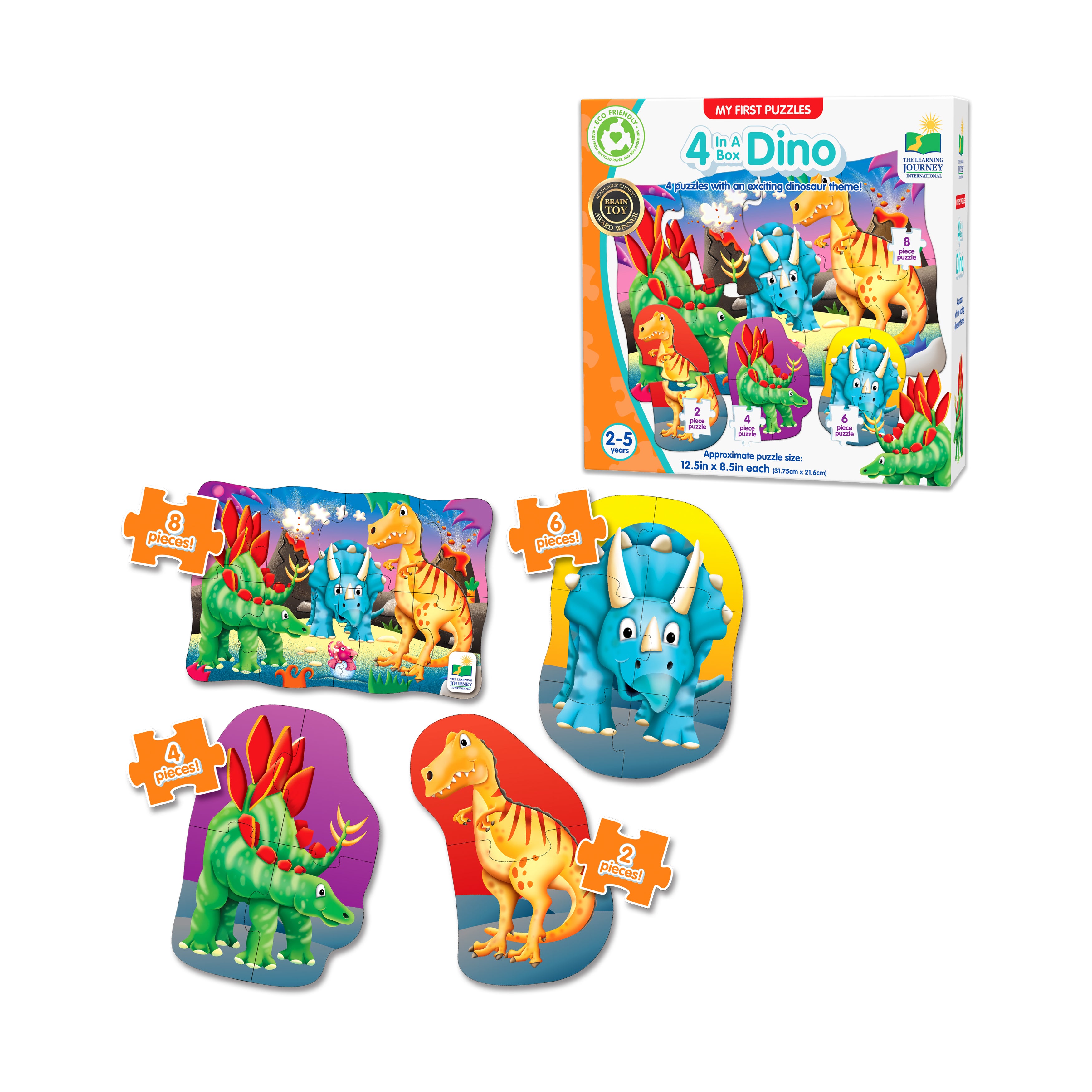 My First Puzzles Dino Adventure 4-in-1 Puzzle Set - Image 3