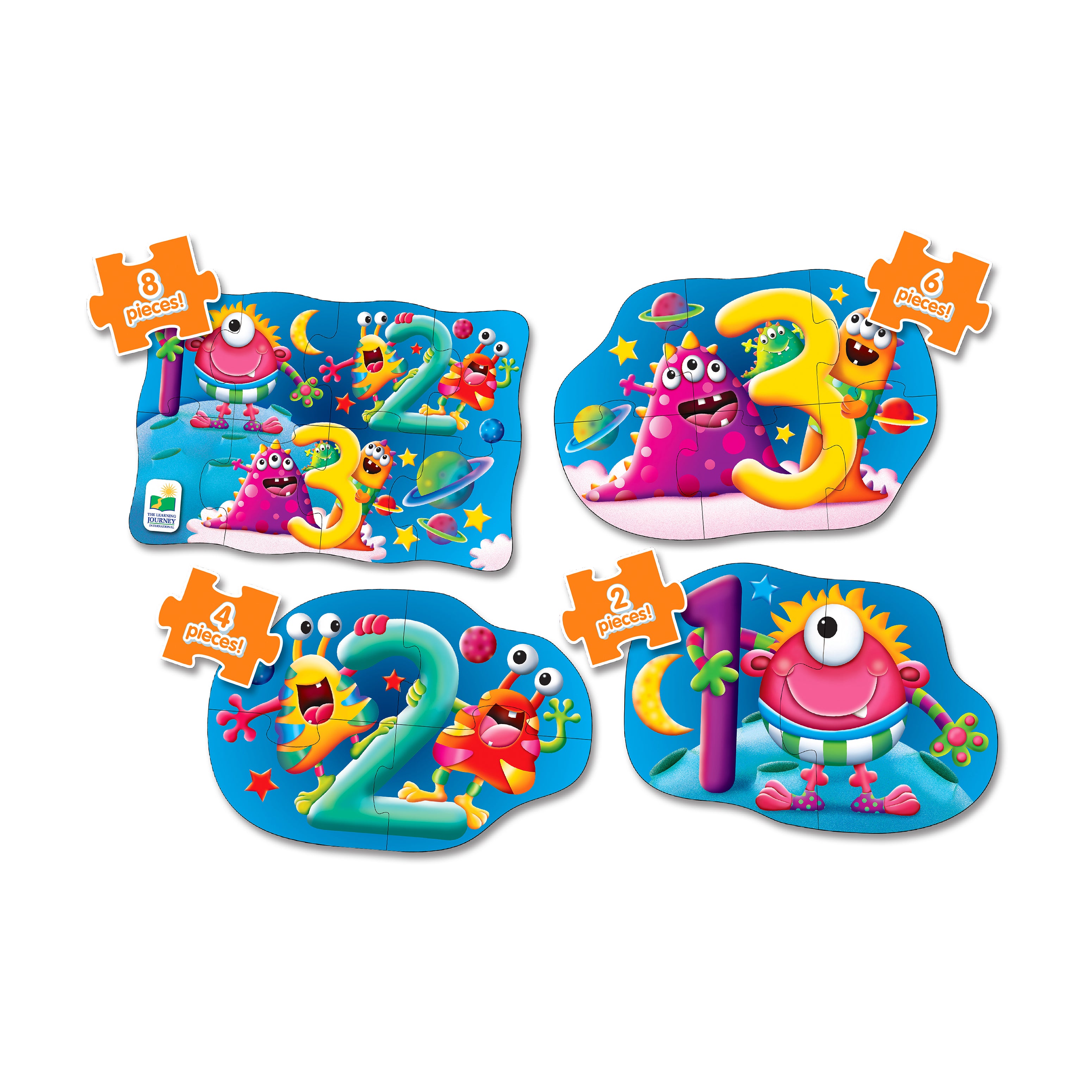 Alternative view of My First Puzzles Space Numbers 4-Pack Jigsaw Set
