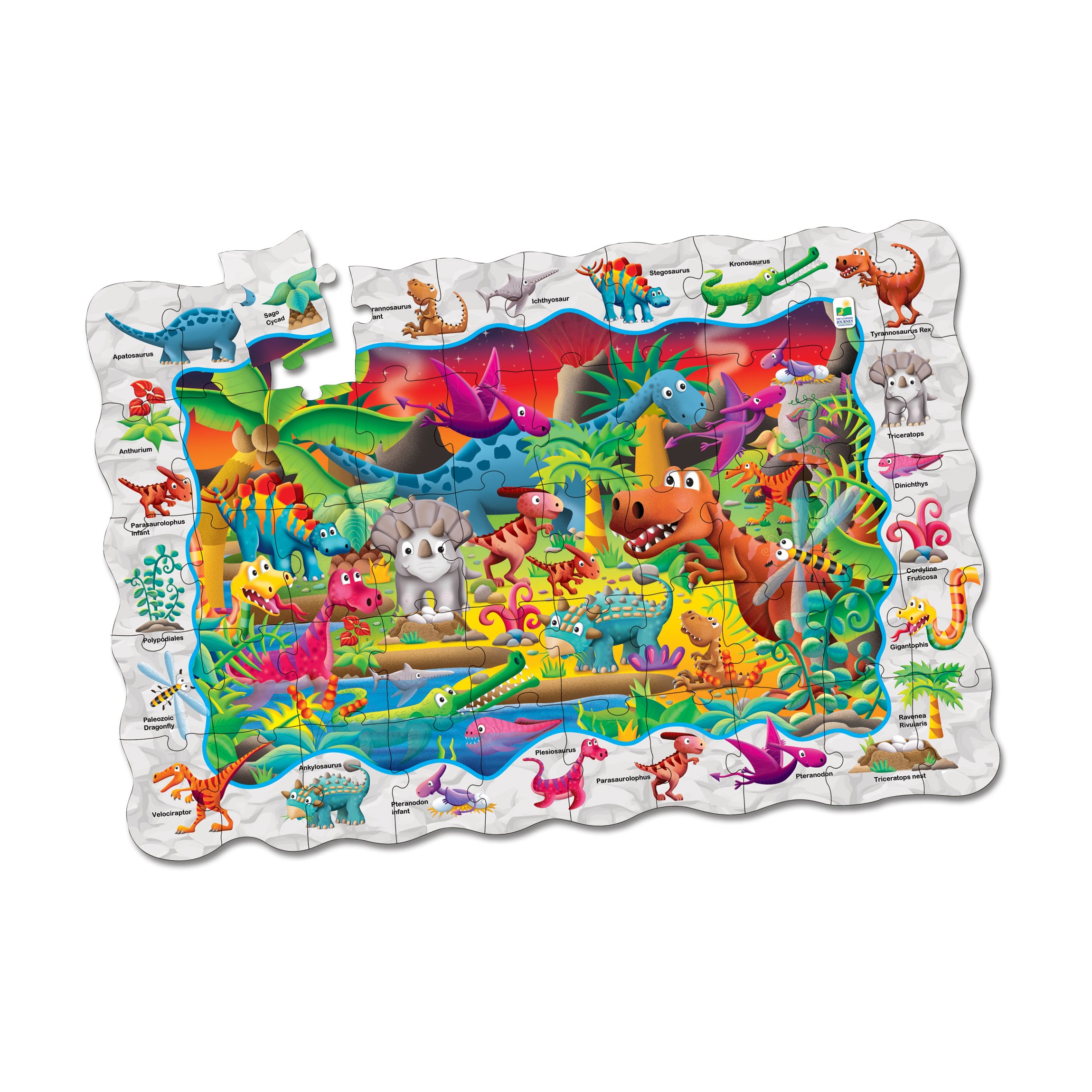 Puzzle Doubles! Find It! Dino Floor Puzzle - 50 pc - Image 4