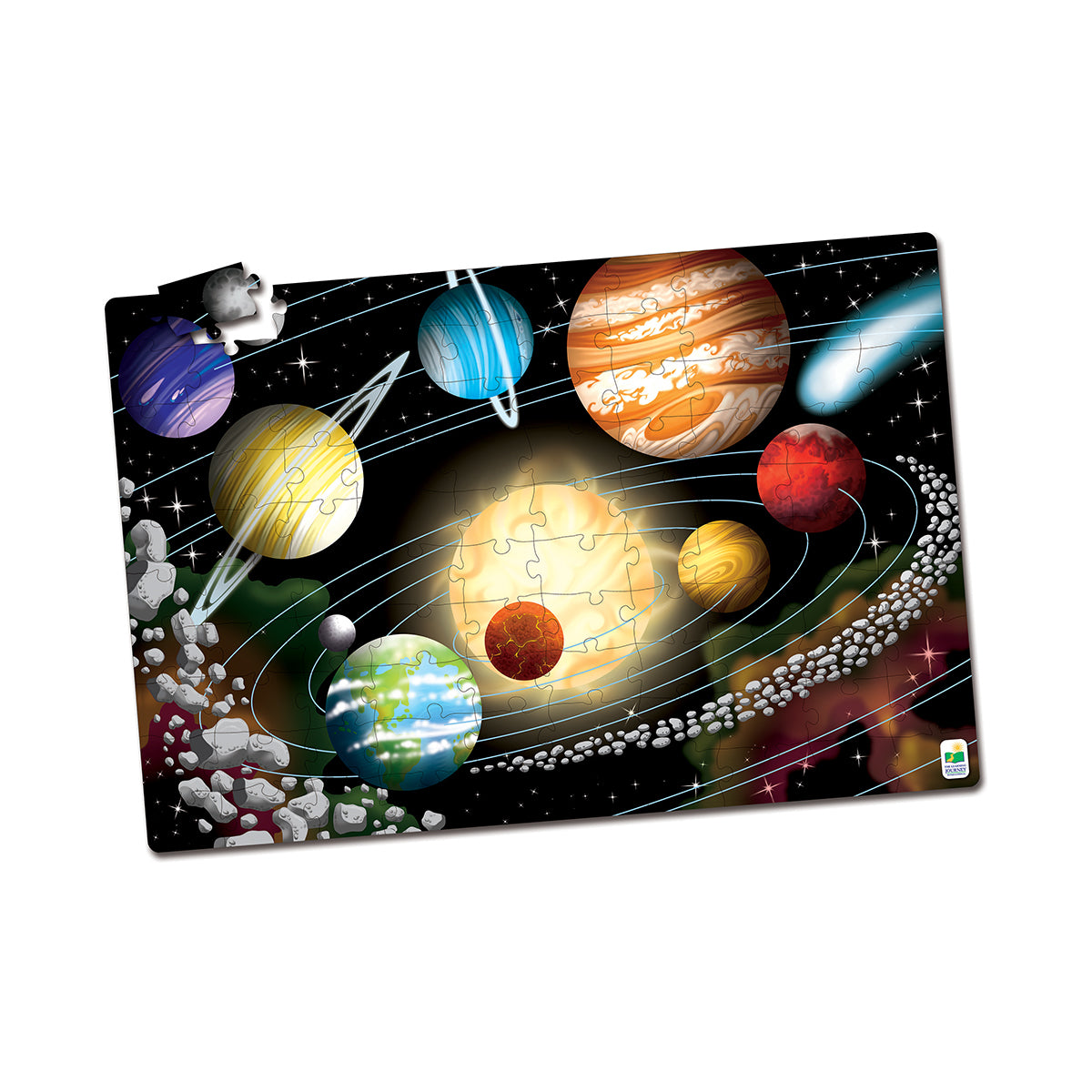 Puzzle Doubles! Glow in the Dark Space Floor Puzzle - 100 pc - Image 2