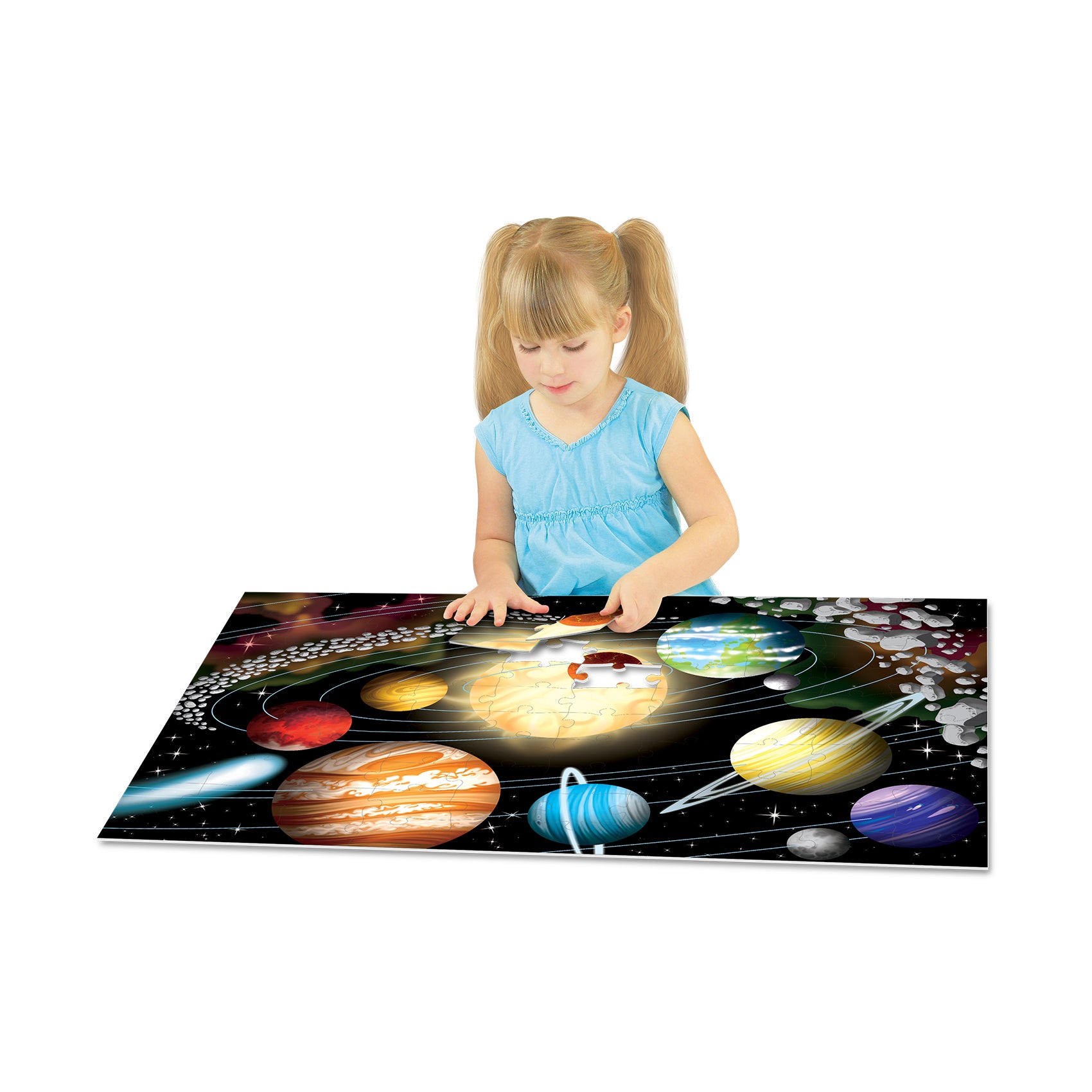 Puzzle Doubles! Glow in the Dark Space Floor Puzzle - 100 pc - Image 4