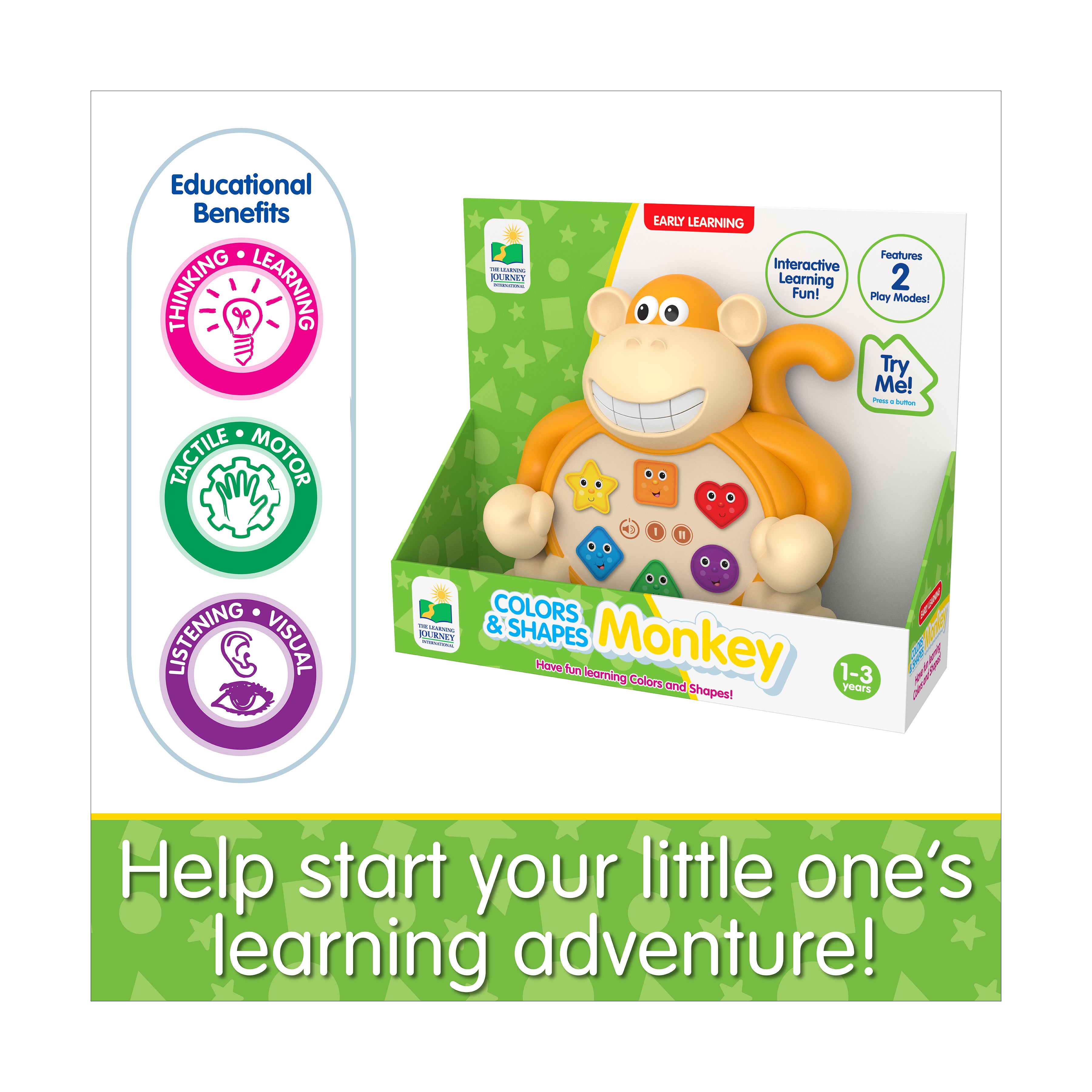 Early Learning Colors & Shapes Monkey - Interactive Educational Toy - Image 5