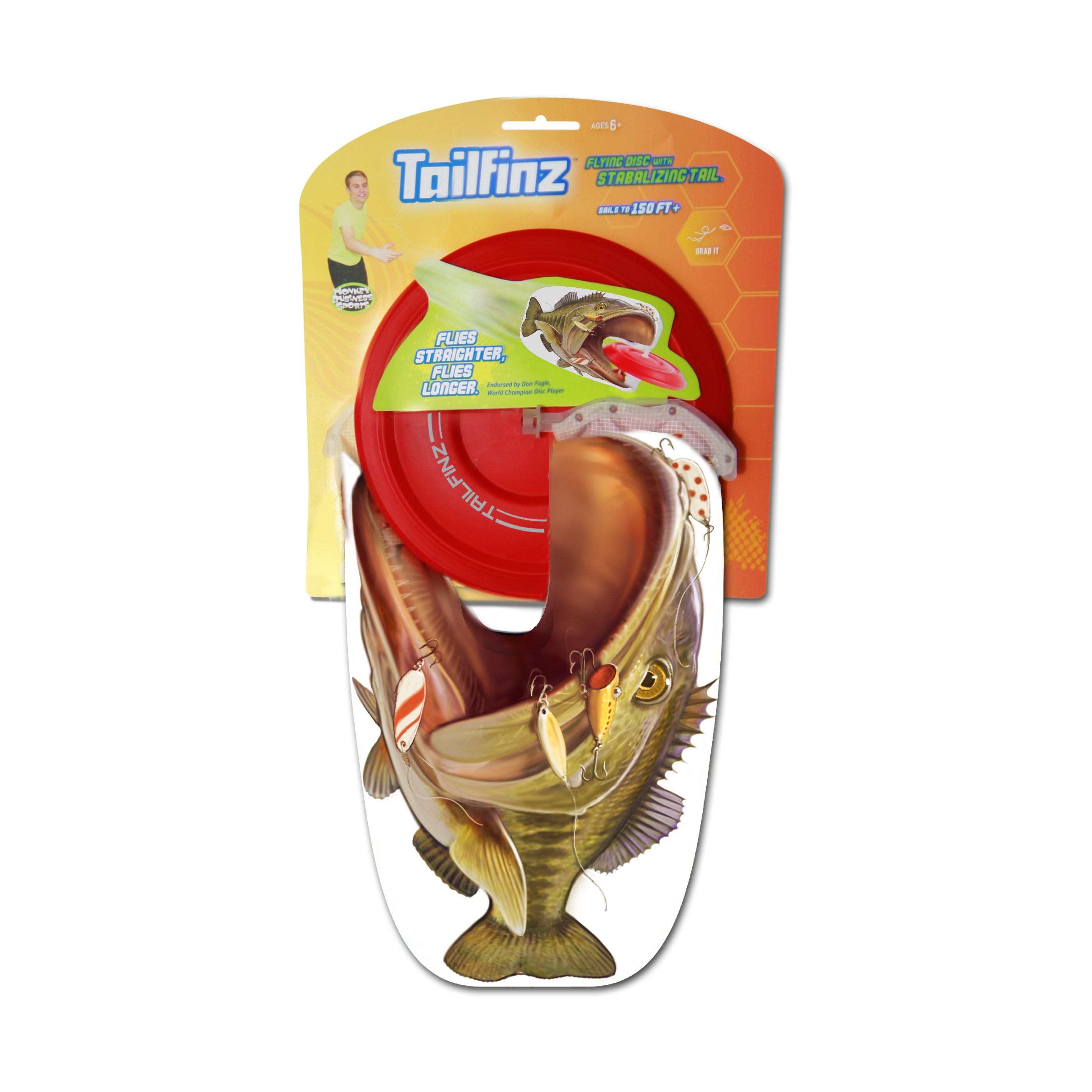Tailfinz Colorful Flying Disc with Stabilizing Tail - Image 4