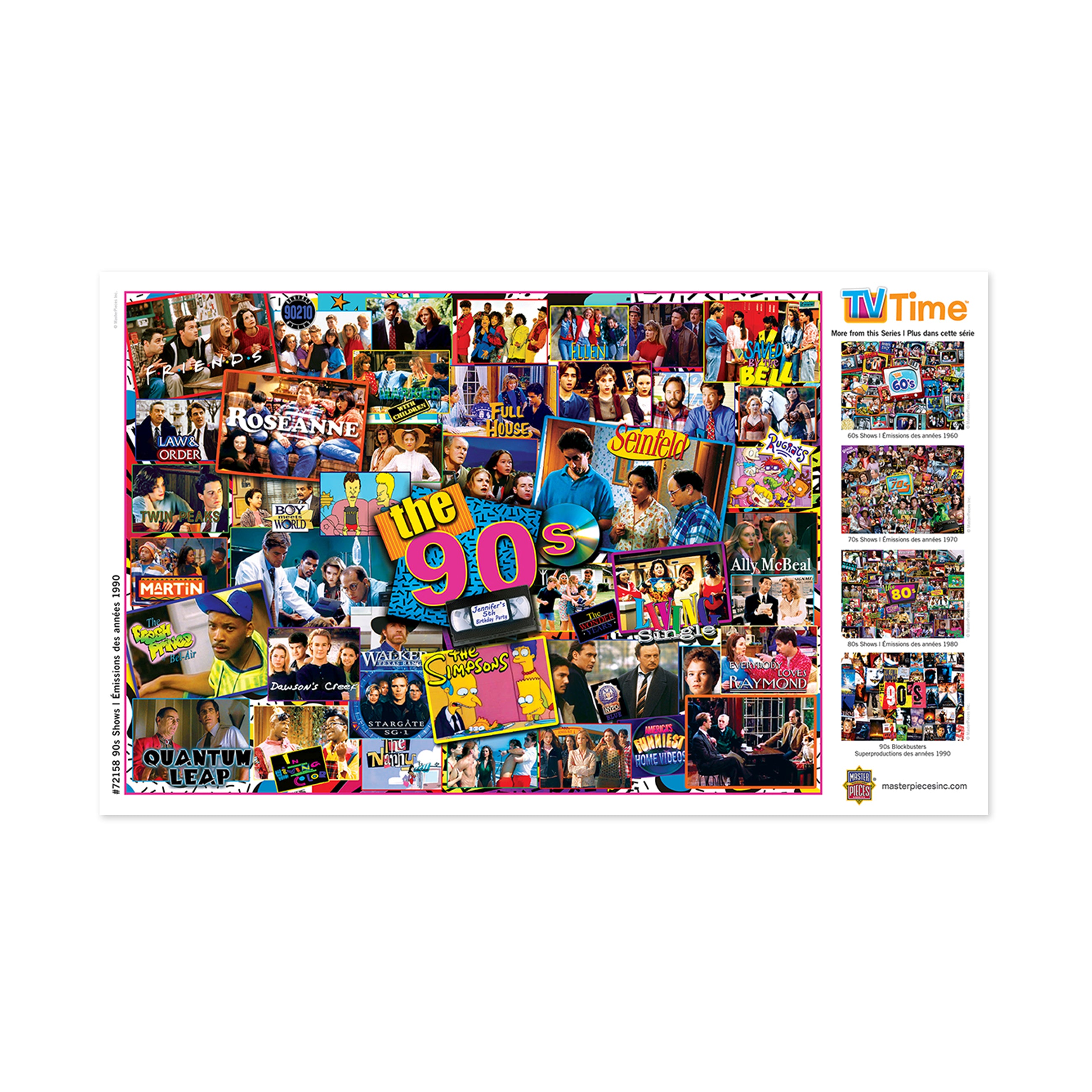 MasterPieces TV Time - 90s Shows Jigsaw Puzzle - 1000 pc - Image 5