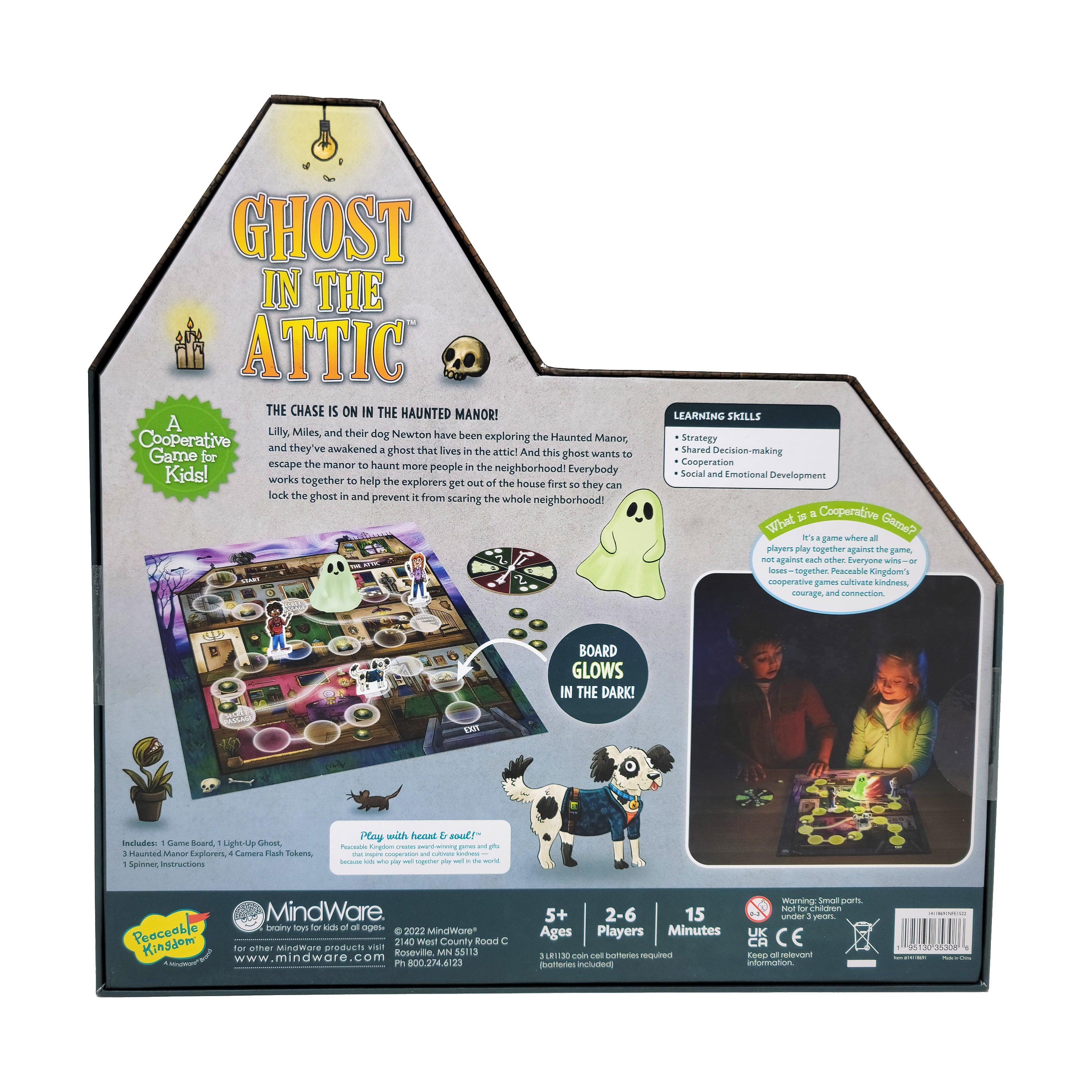 Ghost in the Attic Glow-in-the-Dark Cooperative Board Game - Image 2