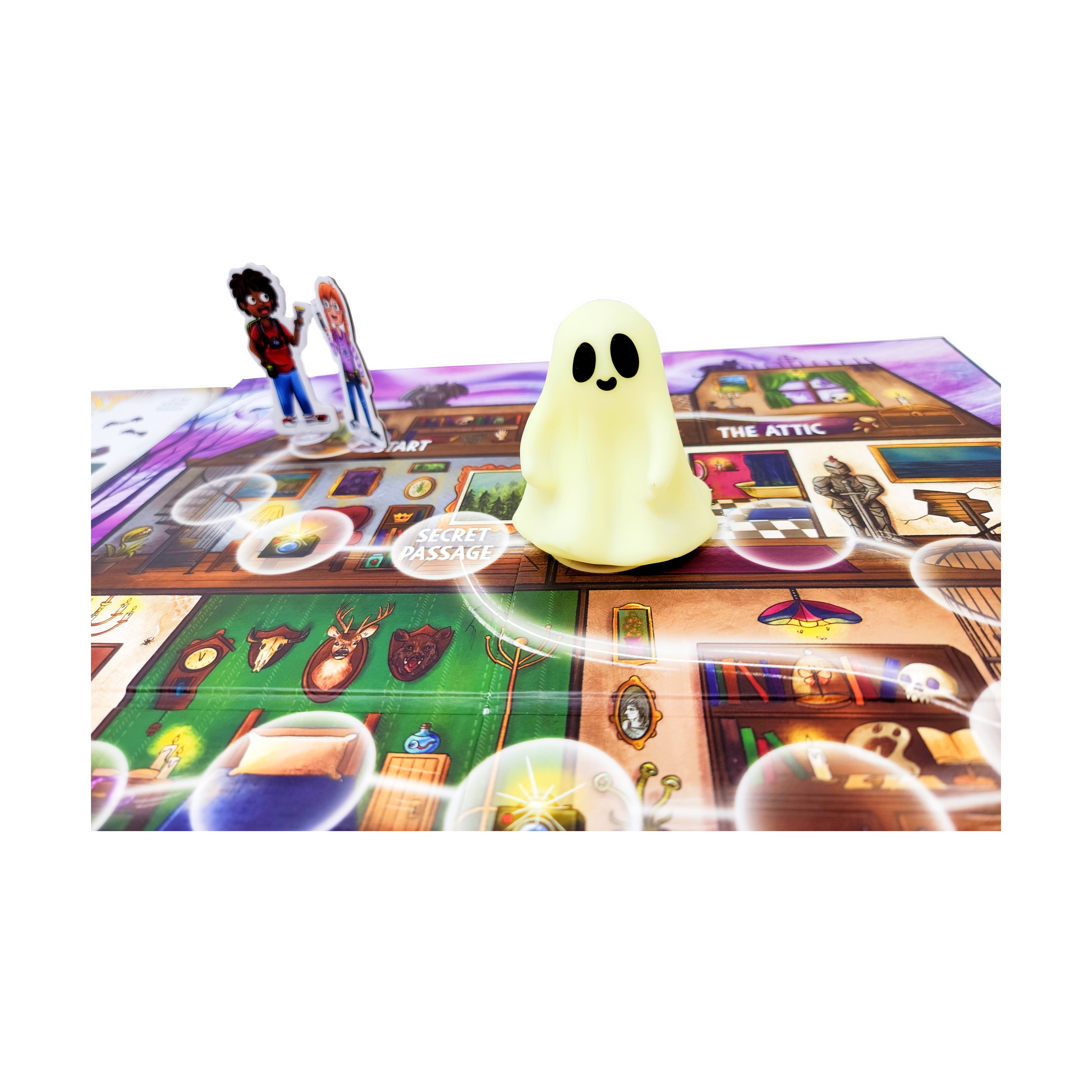 Ghost in the Attic Glow-in-the-Dark Cooperative Board Game - Image 4