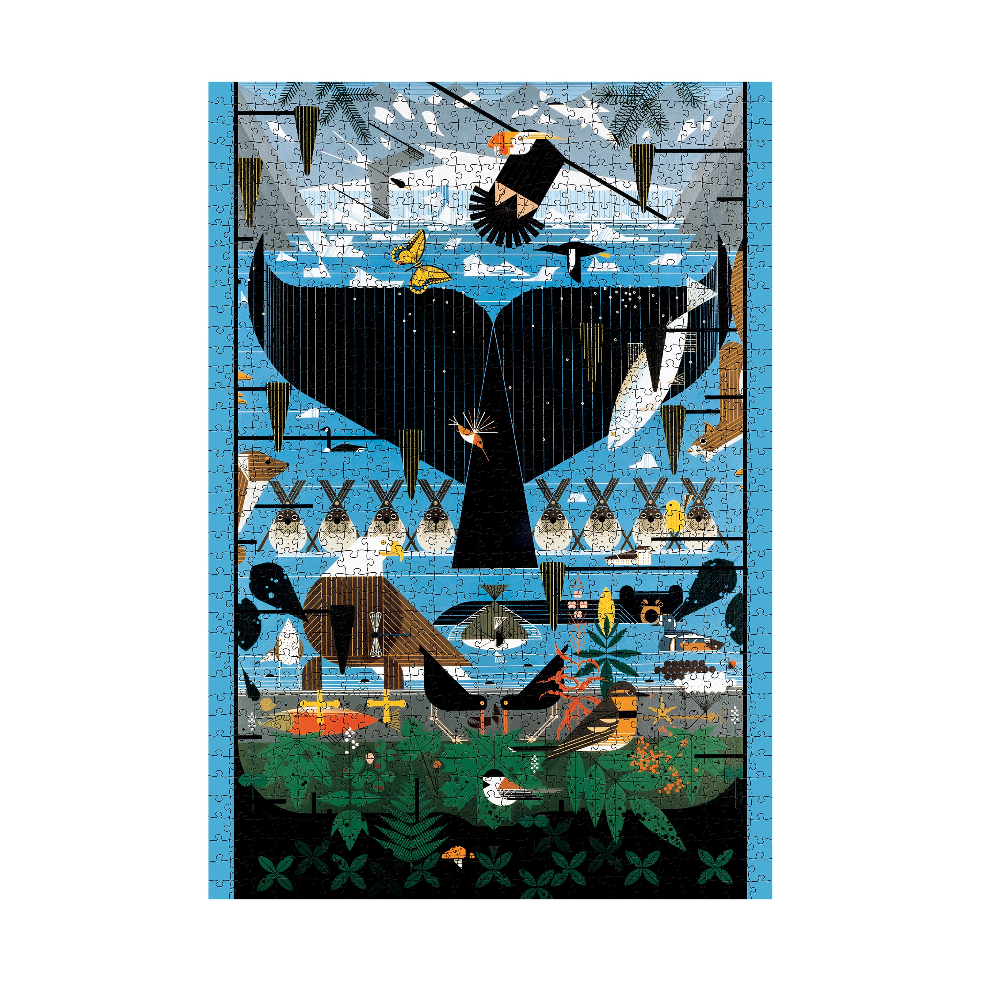 Pomegranate Charley Harper Glacier Bay Alaska Jigsaw Puzzle - 1000 pc - Image 3