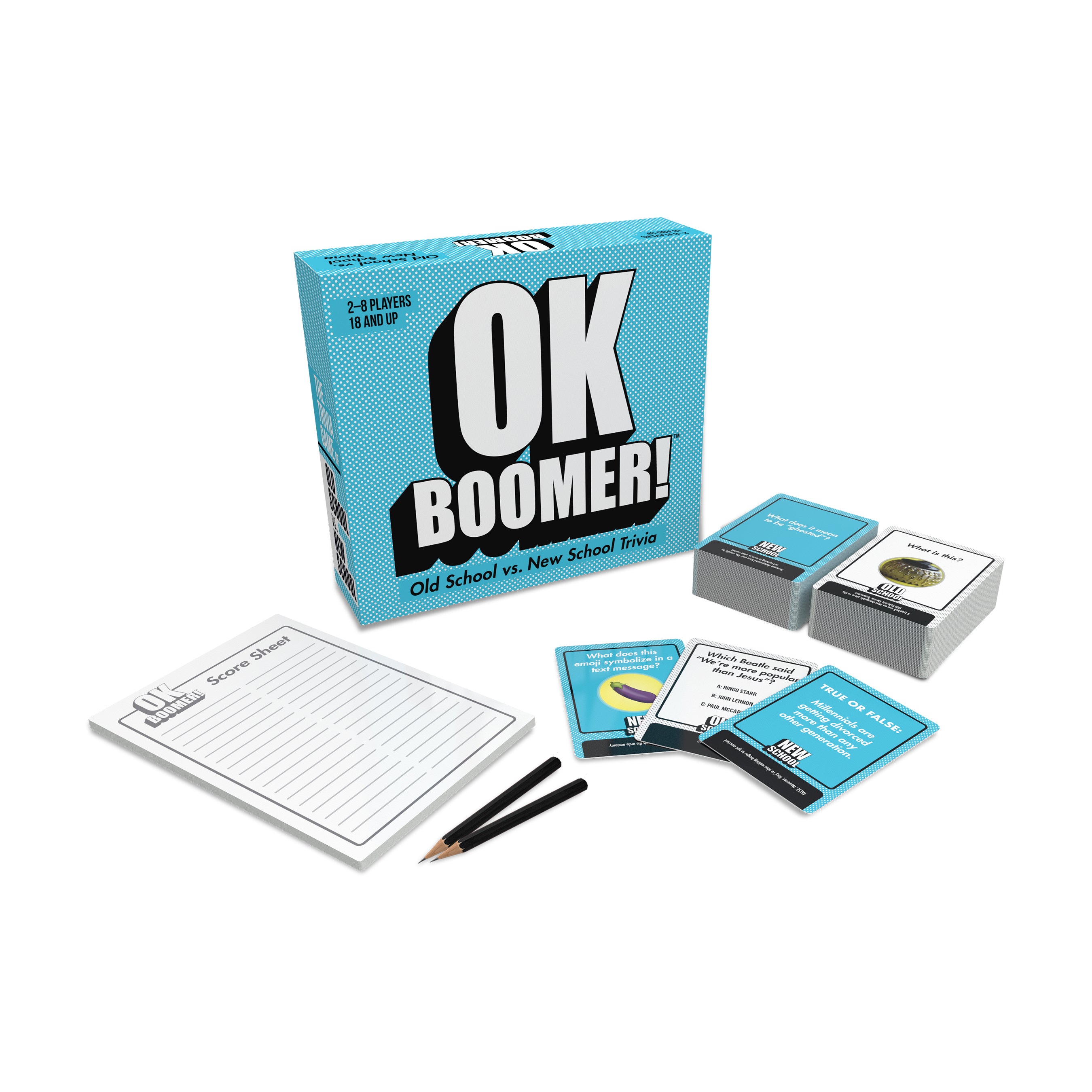 Alternative view of OK Boomer! Ultimate Generation Gap Trivia Game