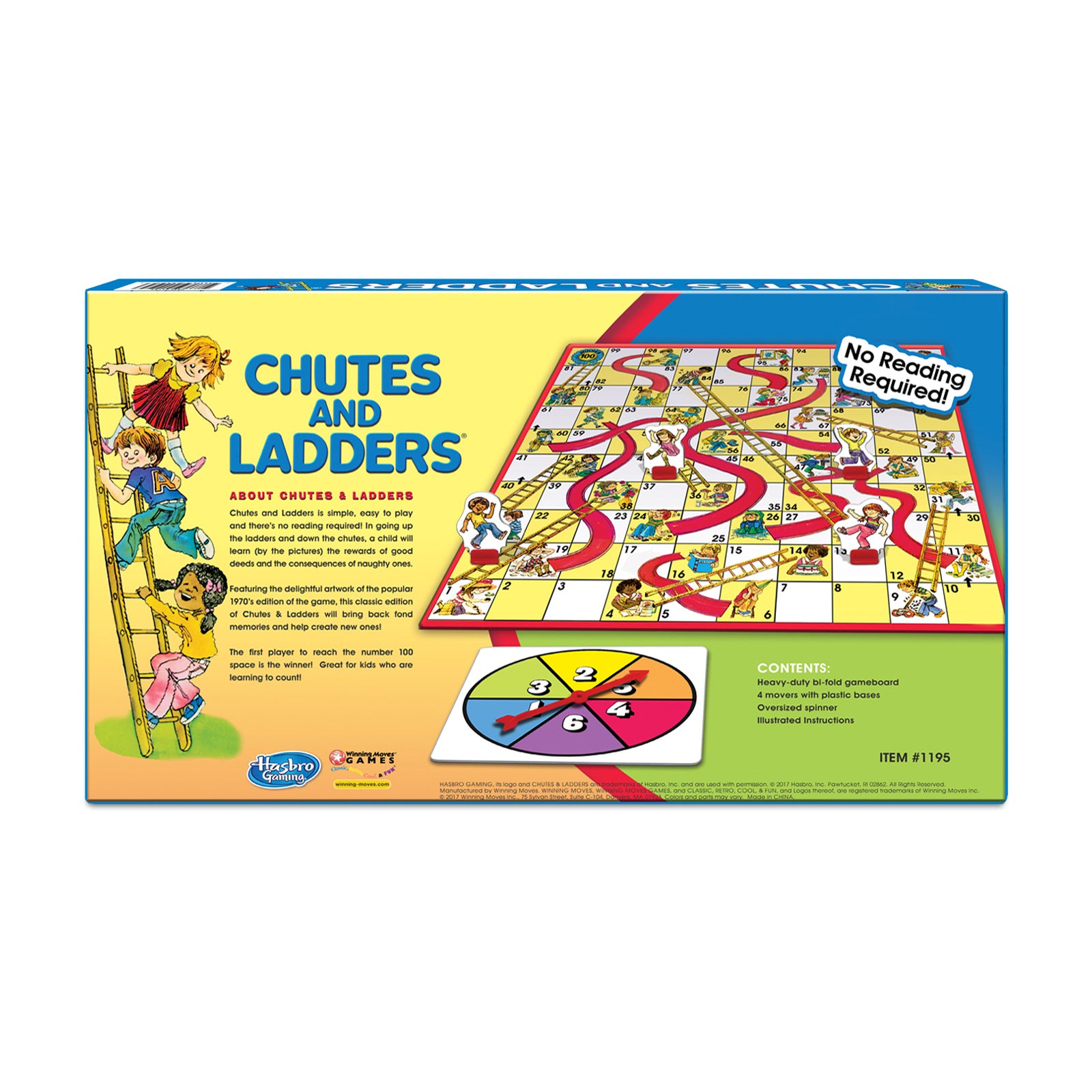 Classic Chutes and Ladders Retro 1978 Edition Board Game - Image 3