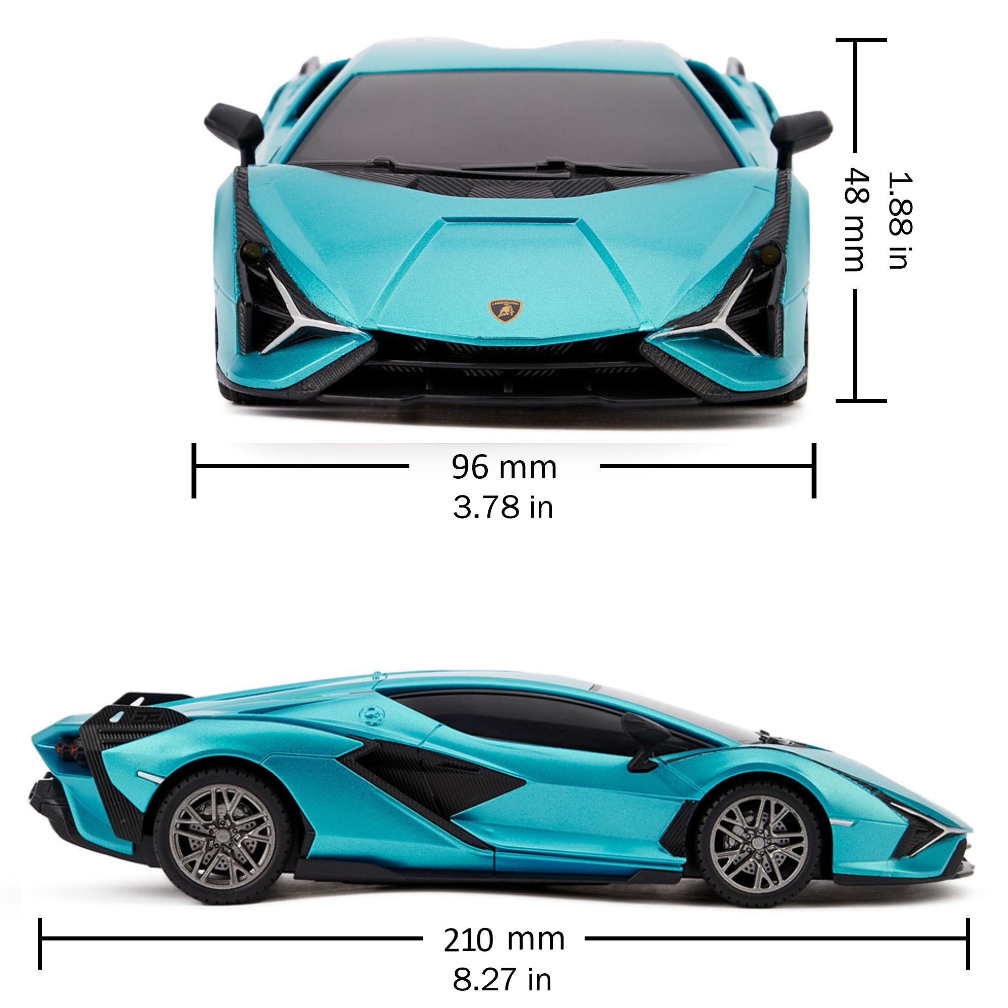Alternative view of CMJ RC Lamborghini Twin Pack - Sián & Aventador Police - 1:24 Scale Remote Control Cars
