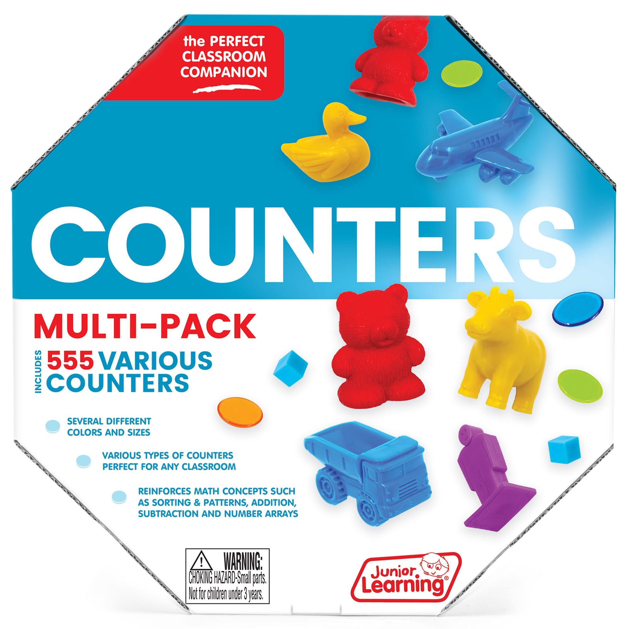 Junior Learning Counters Multi-Pack - 555 Piece Colorful Math & Learning Set - Image 6