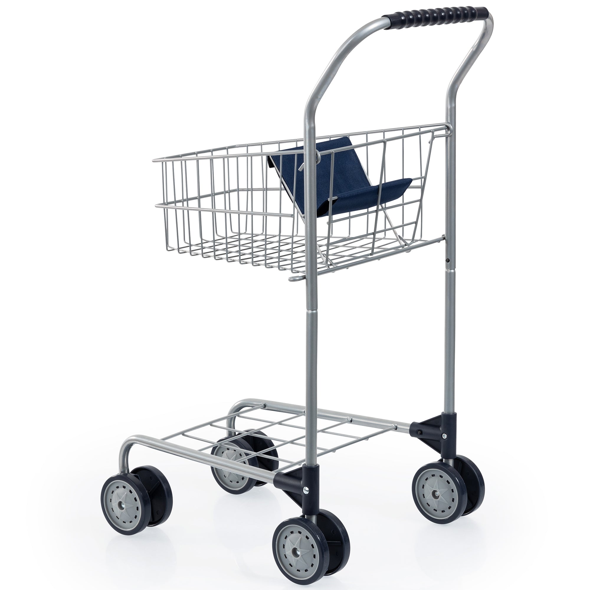 Alternative view of Bayer Design Grocery Shopping Cart - Toddler Pretend Play Toy, Grey & Blue